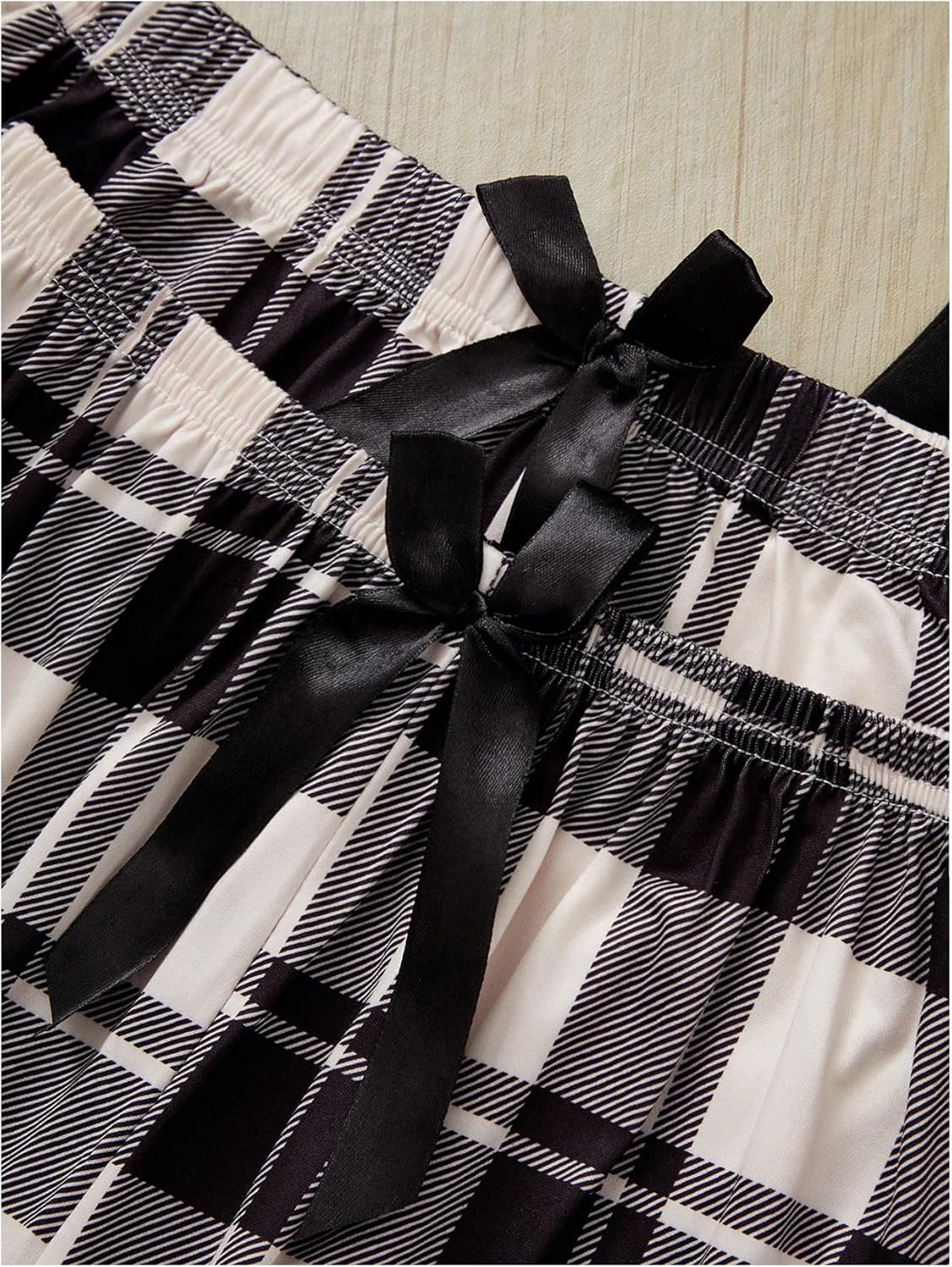 Milumia Women's Pajama set 3 Piece Plaid Plaid Shorts Pants Lounge Pj Sets Sleepwear - Image 5