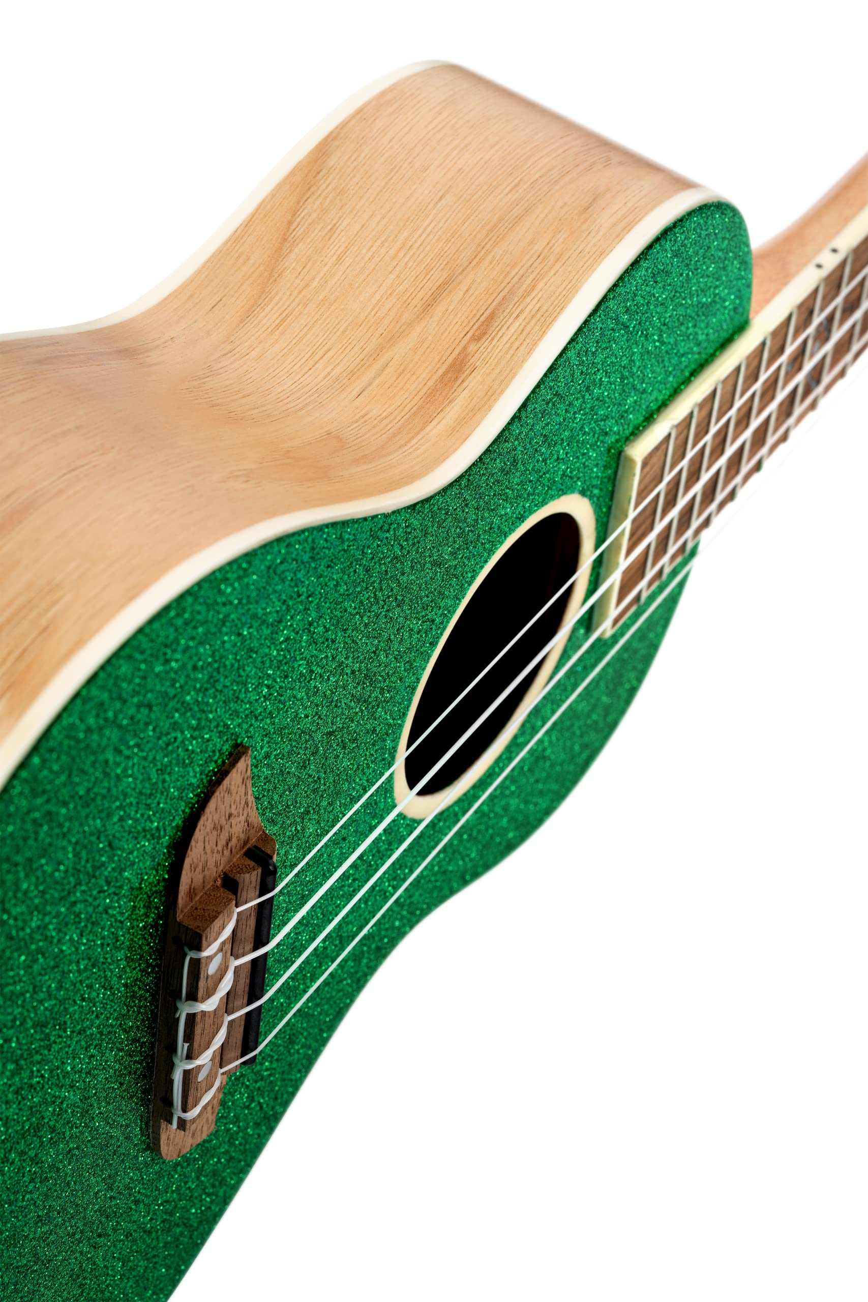 Ortega Guitars Ukulélé Concert Acoustique – Série Element – Housse Incluse – Épicéa, Vert (RUEL-MGR)