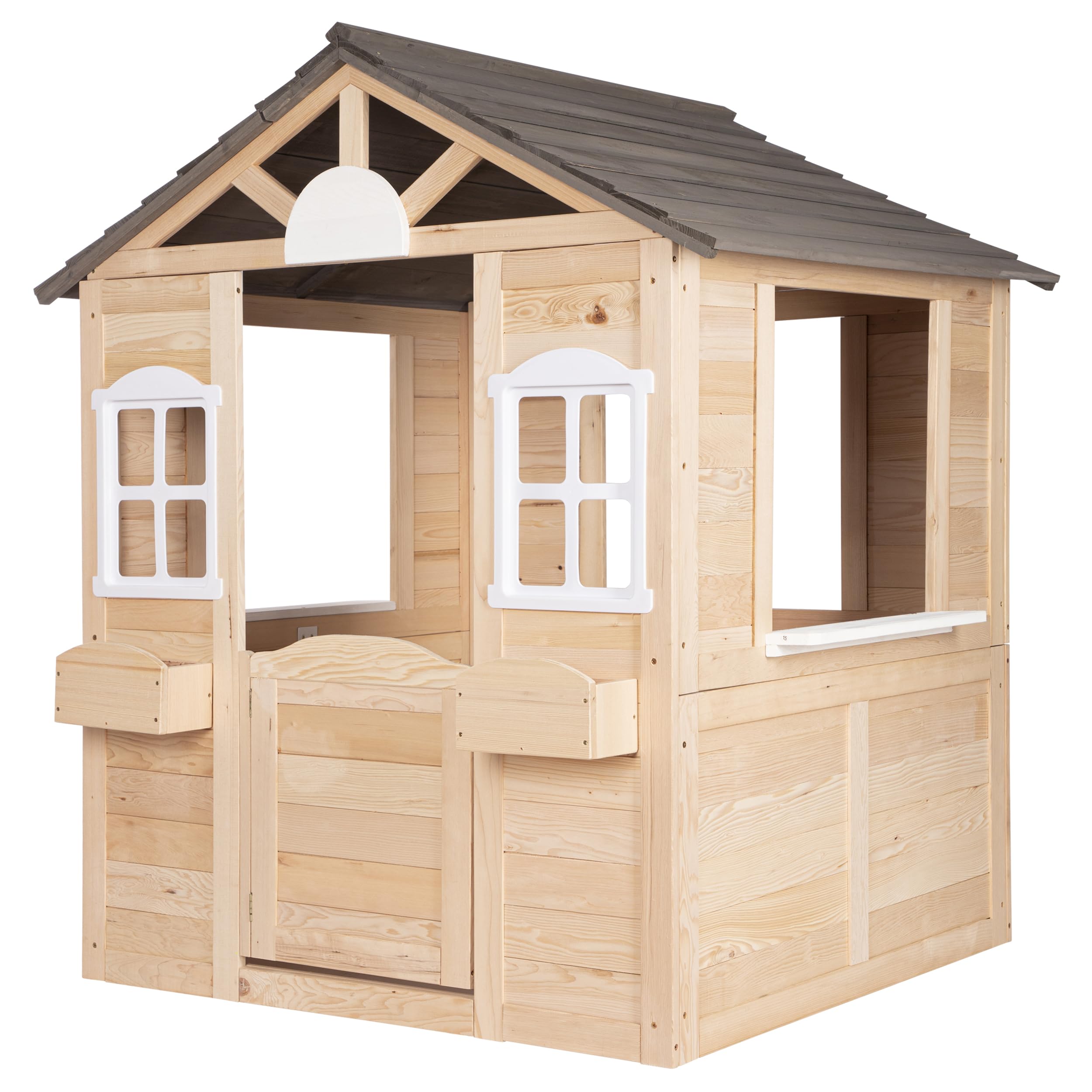 ONVAYA Kinderspielhaus aus Holz | Tür und Fenster – DIY-Streichprojekte