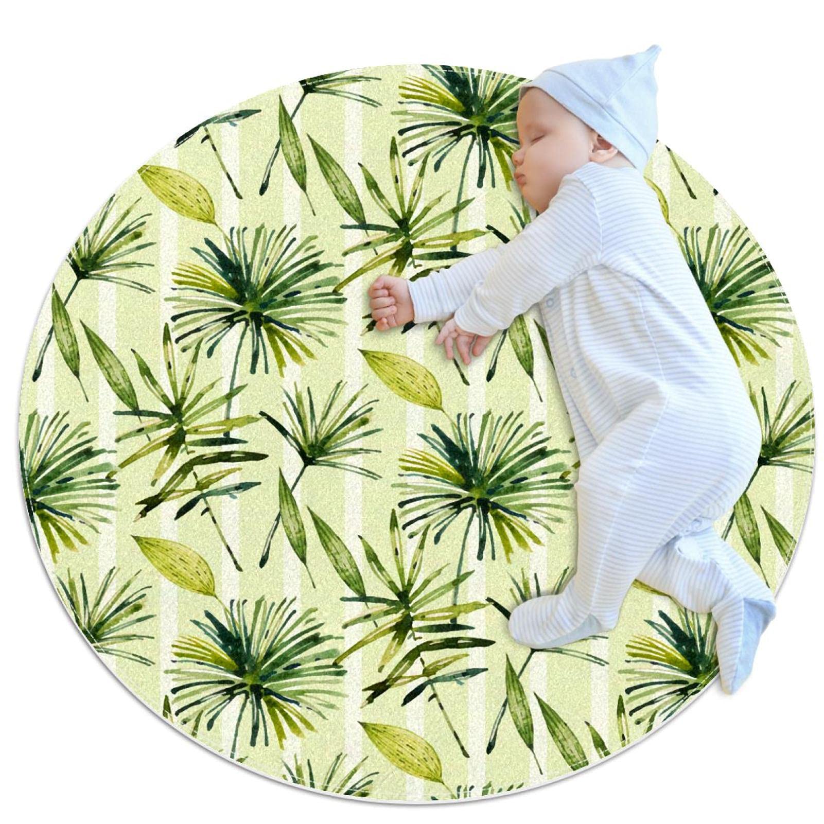 Tapis de salle de bain feuilles d'été pour chambre d'enfant et salon