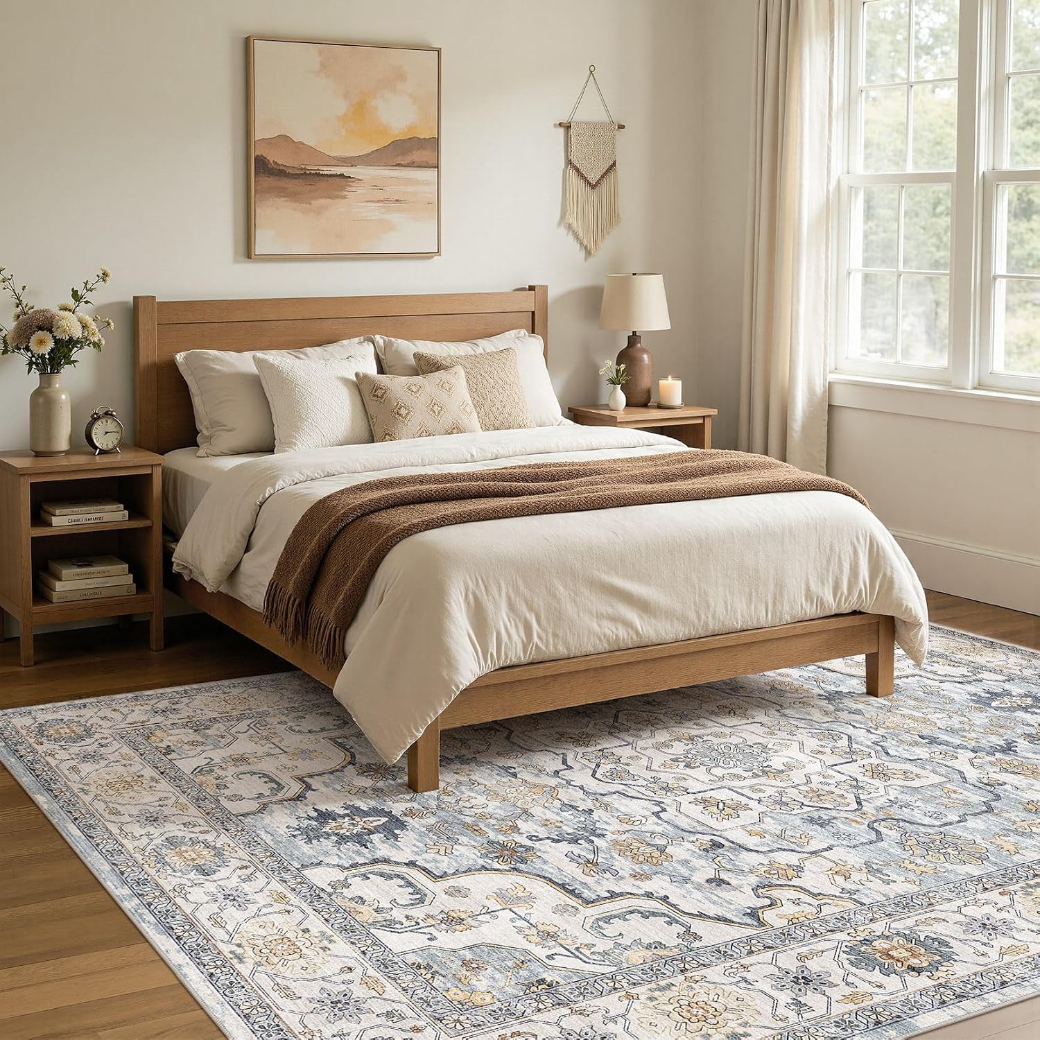 5x7 Area Rug for Living Room, Washable Non-Slip Soft Indoor Carpet image 4