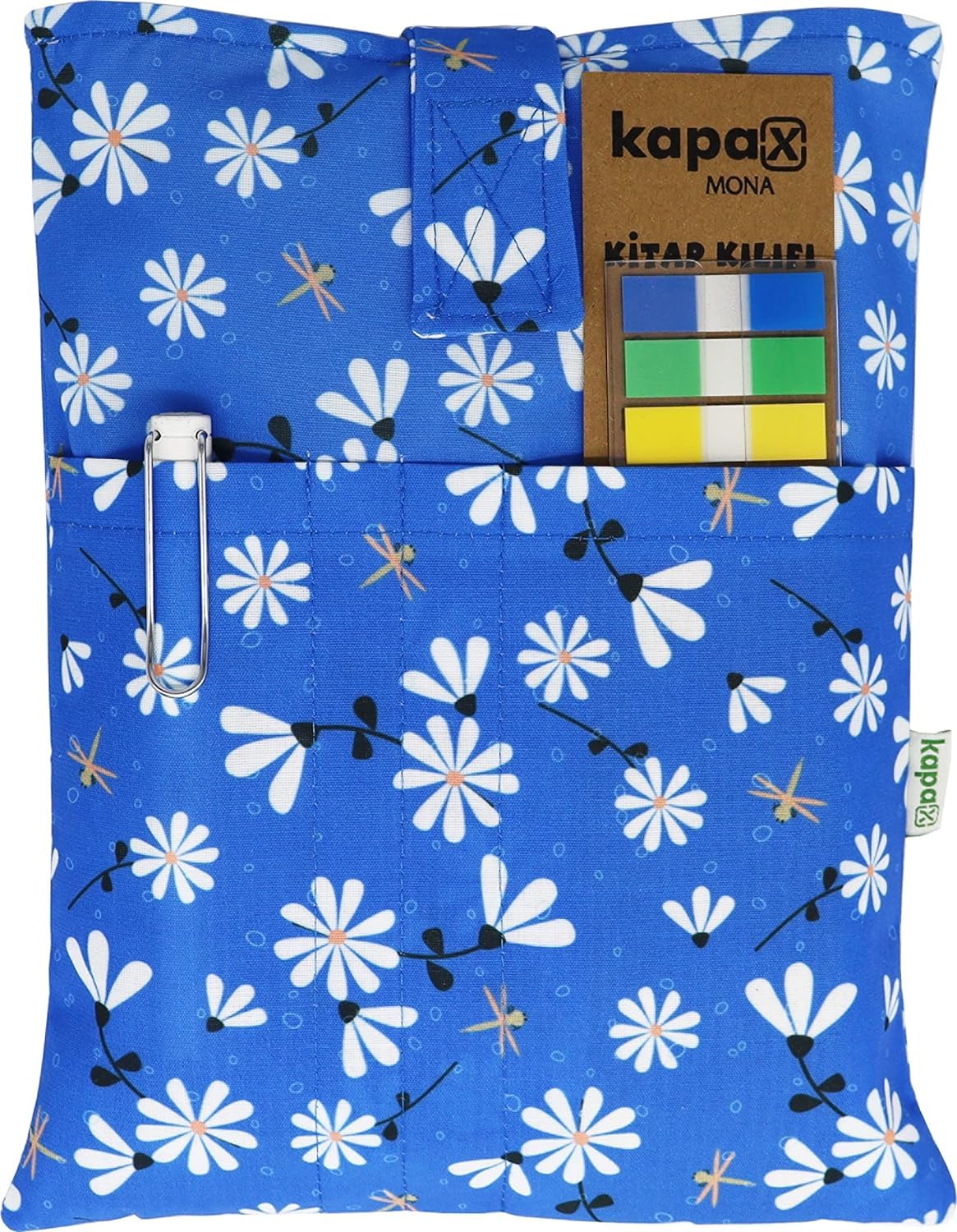 Boekenzak paperback boekomslag wasbare stof, waterdicht, boekenbescherming - tabletbeschermhoes voor volwassenen cadeau-idee Kerstmis vrouw man, Gingerbread, Modern