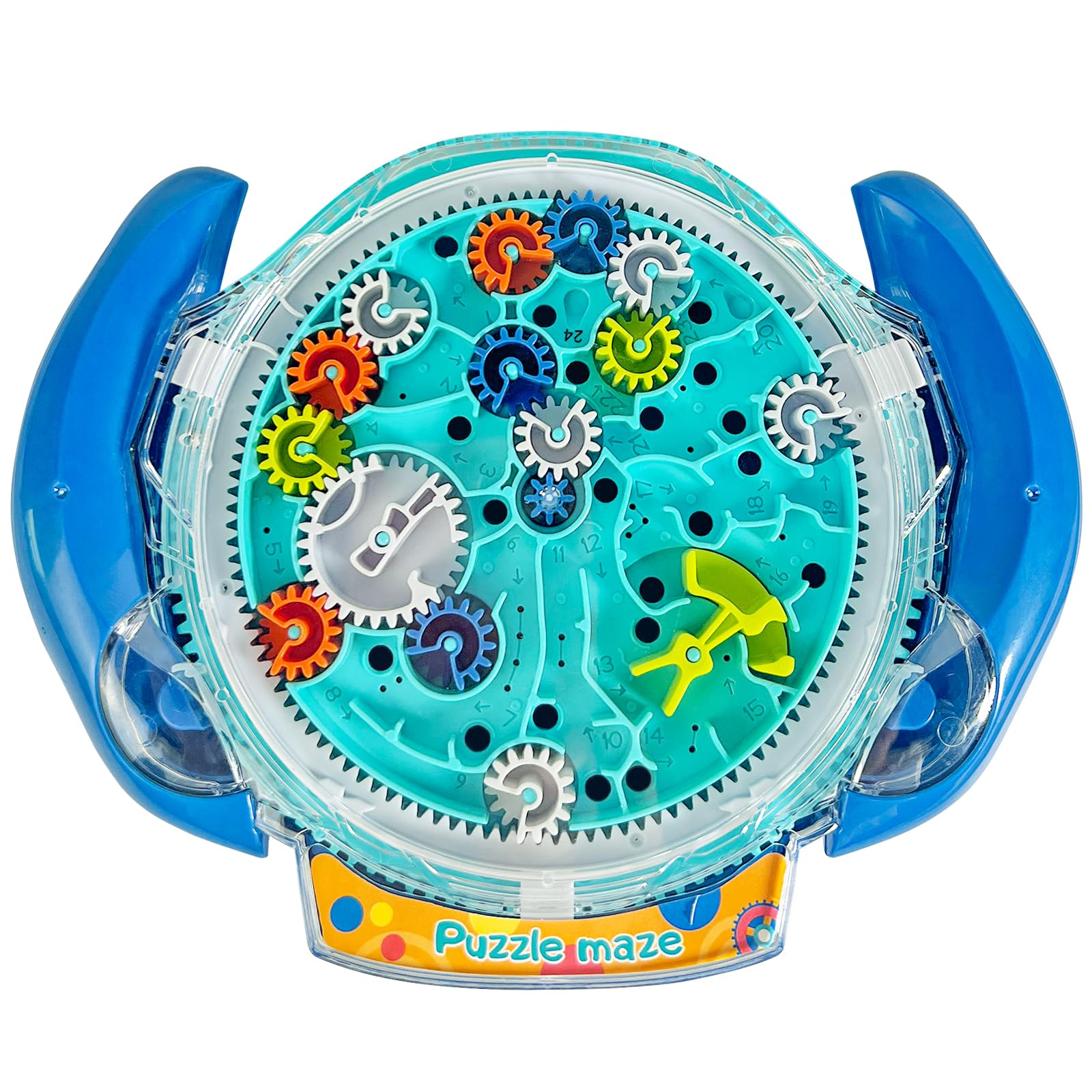 3D Puzzle Toy for Kids, Brain Teasers Gravity Ball Game Maze Ball Puzzle Toy Gifts for Kids Teens Adults，Balance Labyrinth Rolling Ball Toys, Imagination Education Toy (Blue) (blue)