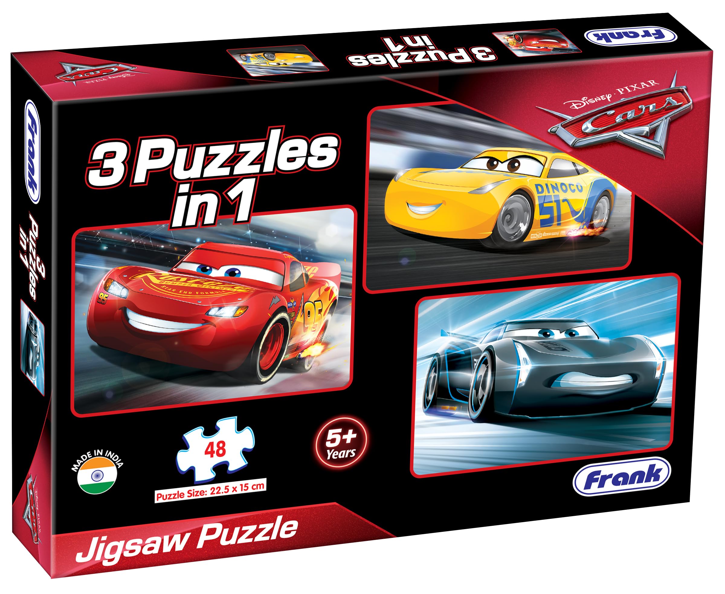 Buy Frank Disney Pixar Cars 3 (48 Pieces) 3 in 1 Jigsaw Puzzle for