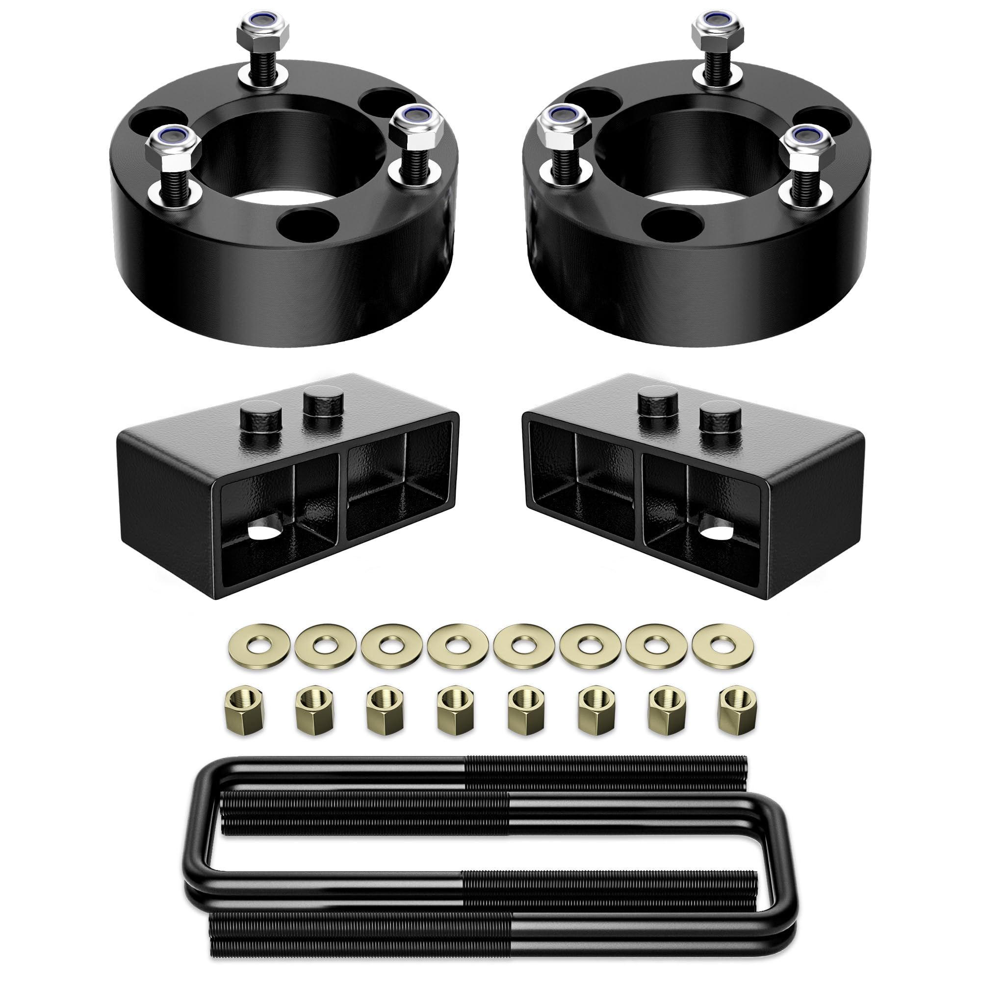 Leveling Lift Kits Kompatibel mit F150, 3 Zoll vorne + 2 Zoll hinten Strebe Abstandshalter Nivellierset für 2004-2019 F150 2WD 4WD