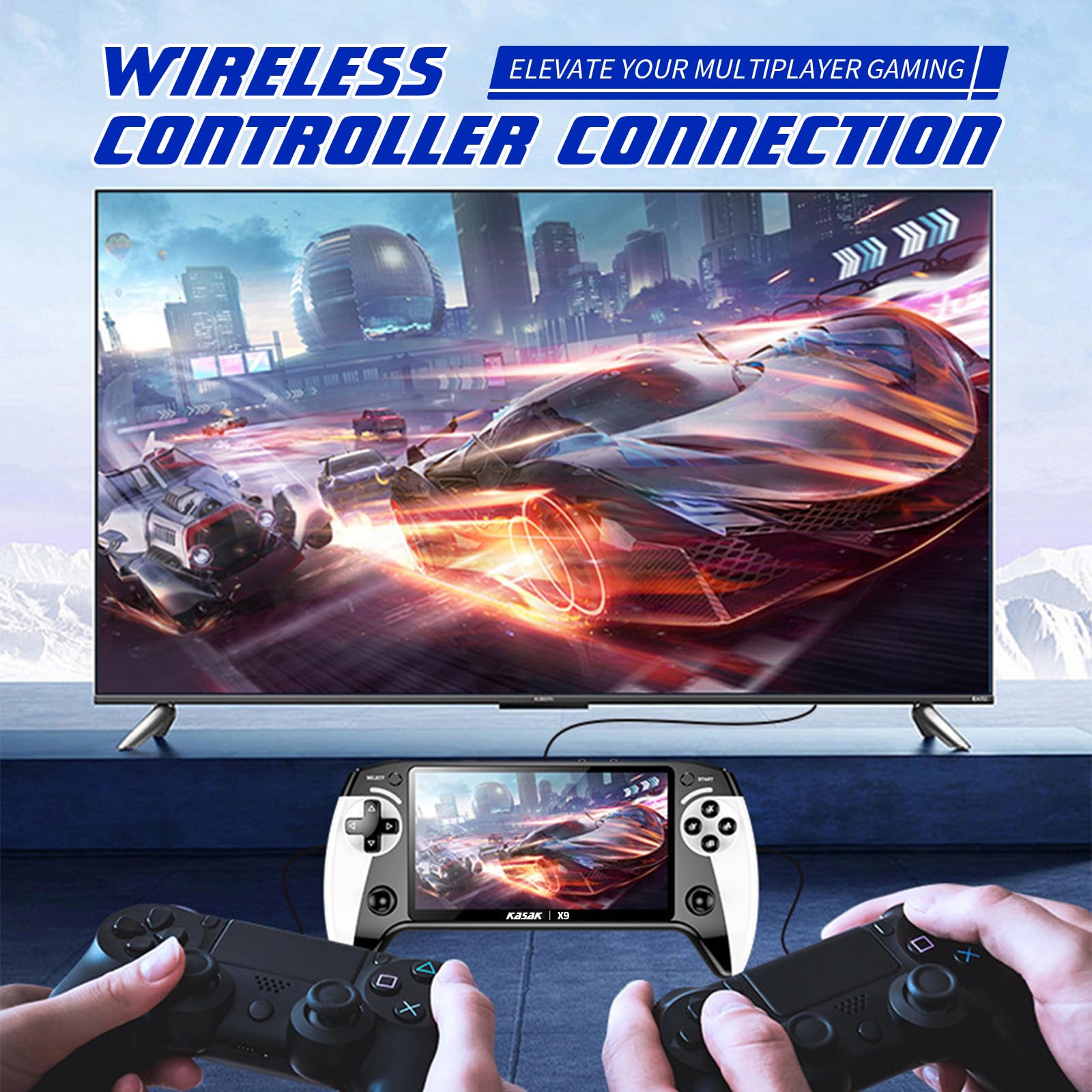 Retro Console di Gioco Palmare del Ragazzo Portatile Tenuto In Mano Videogiochi X9 Precaricati Wireless Juegos para Niños Stick TV Pixel Gaming per Bambini Sf3000 Plug 'n' Play Drive Systems De Juegos