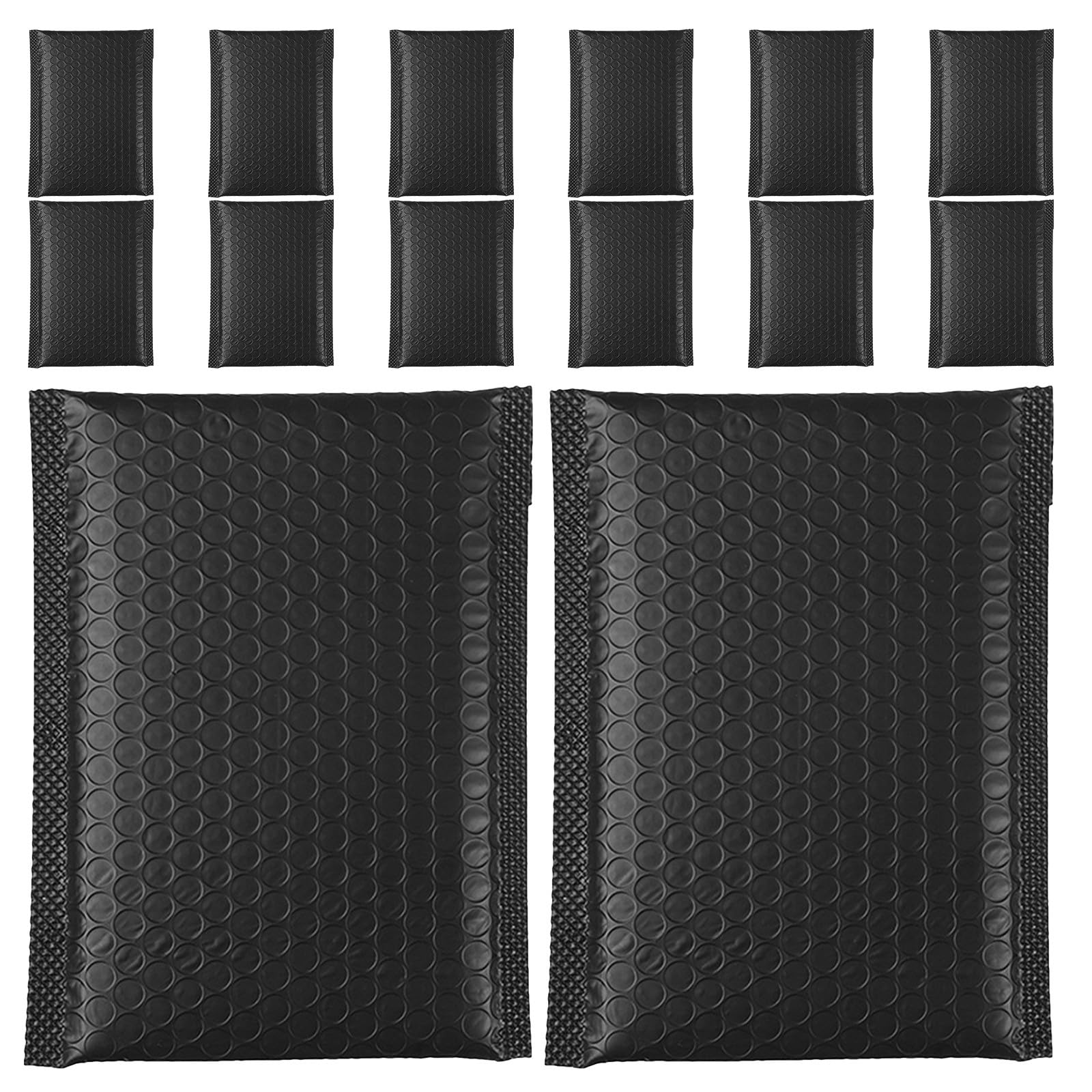 NUOBESTY Lot de 50 enveloppes noires d'expédition : sacs d'emballage 9 x 7 pouces pour petites entreprises - Petites enveloppes pour bijoux à expédier - d'expédition pour les fêtes