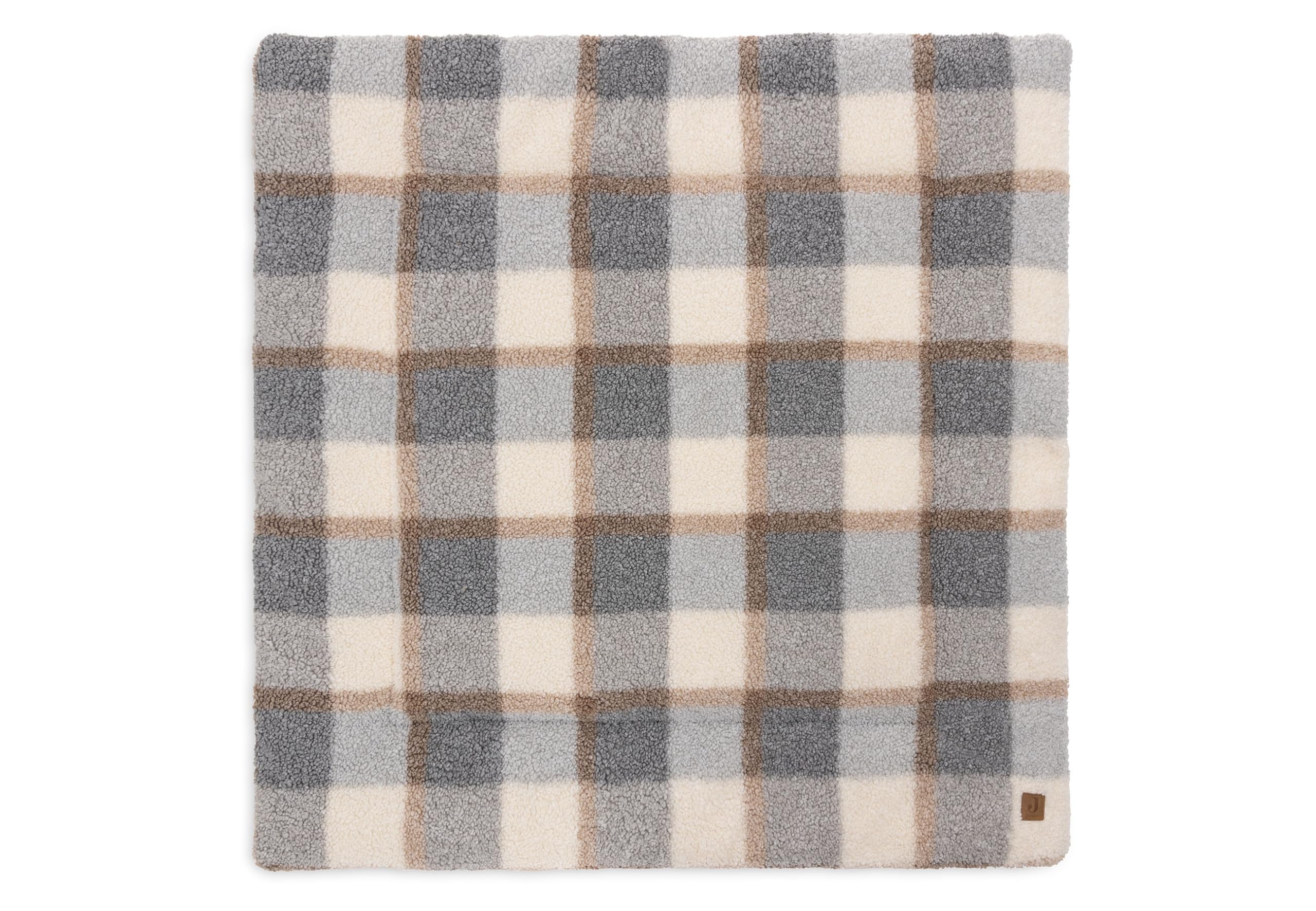 Jollein Manta para bebé – Check Boucle – 100% poliéster – 100 x 100 cm – Manta de Juego para bebé