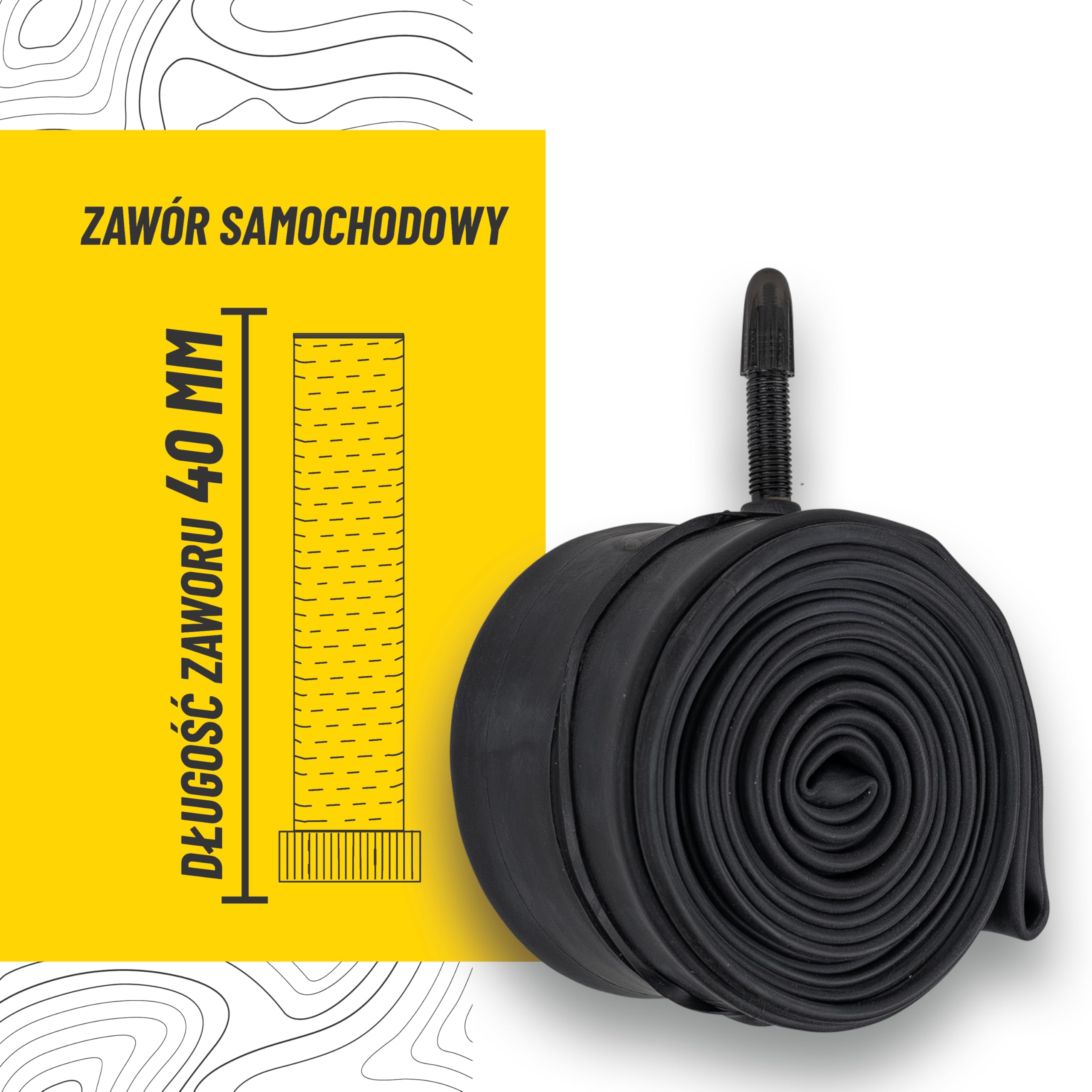 2x Dętka City 28 cali z czarnym zaworem samochodowym 40 mm – dętka rowerowa AV ETRTO 28/47-622/635, 700C – zestaw 2 szt. Elbrock