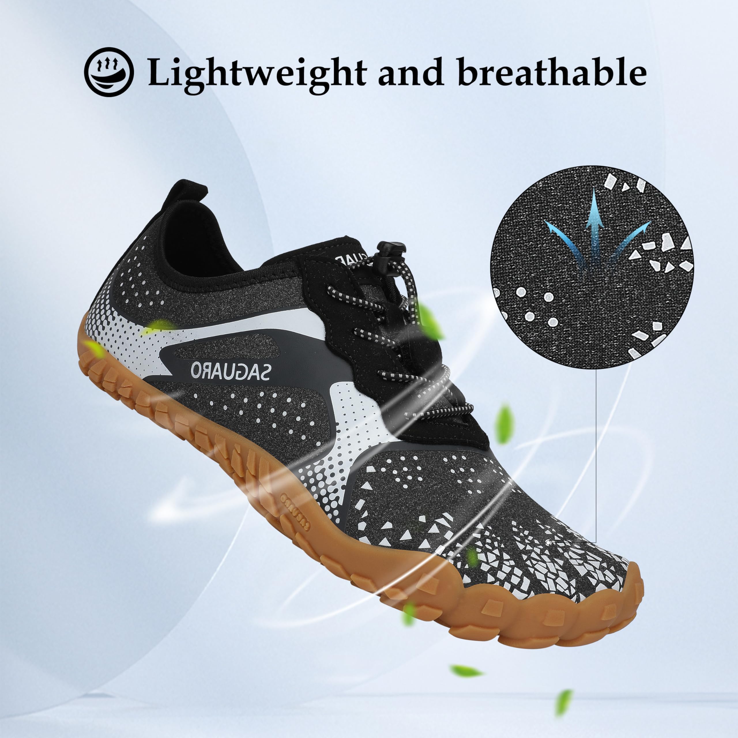 SAGUARO Scarpe Barefoot Minimaliste Uomo Scarpe da Trail Trekking Scarpette da Scoglio