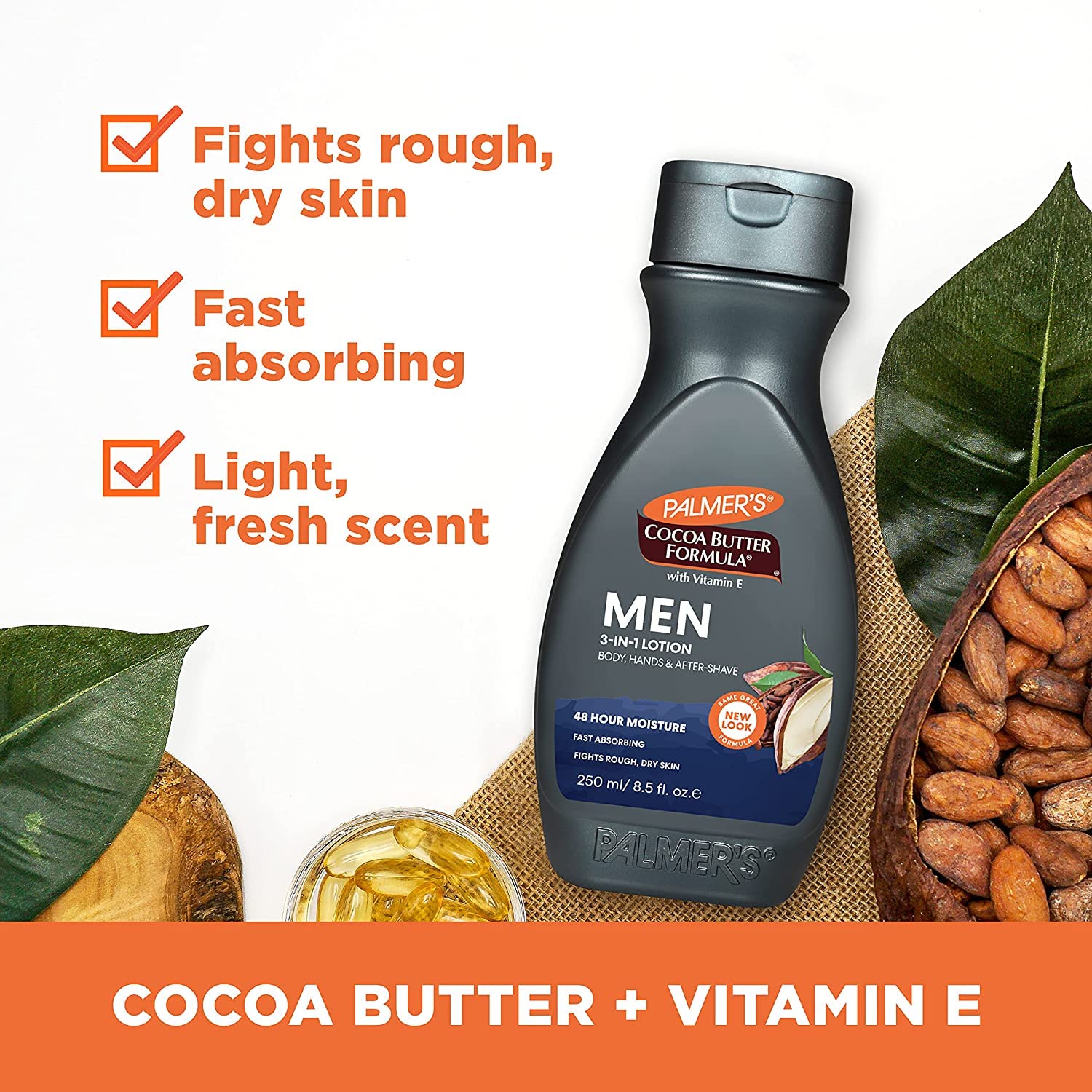 New! Palmers Cocoa Butter Formula Men's Body & Face Lotion for Relief Of Rough Dry Skin 200ml, 250 ml (Pack of 1) - Image 3