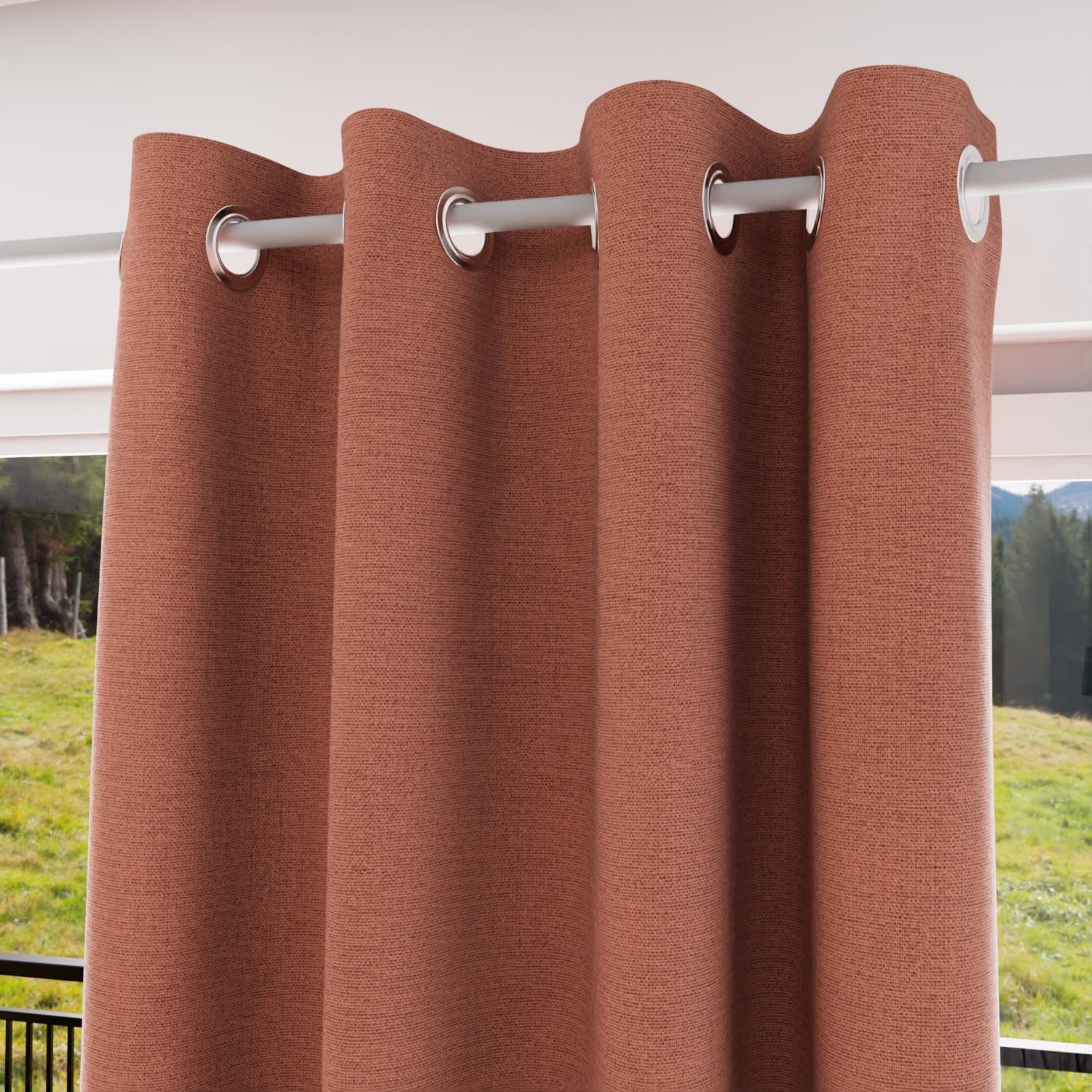 Soleil d'ocre Eclipse Blackout Curtains, Orange, 140 x 180 cm