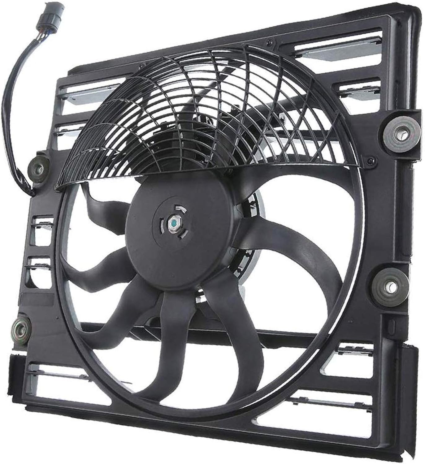 BOXI 621-209 Radiator Cooling Fan Assembly Fit for BMW E38 740i 1997-1998/ 740iL 1996-1998/ 750iL 1996-1998/ Replaces 64548380774 64548369070 FA70741