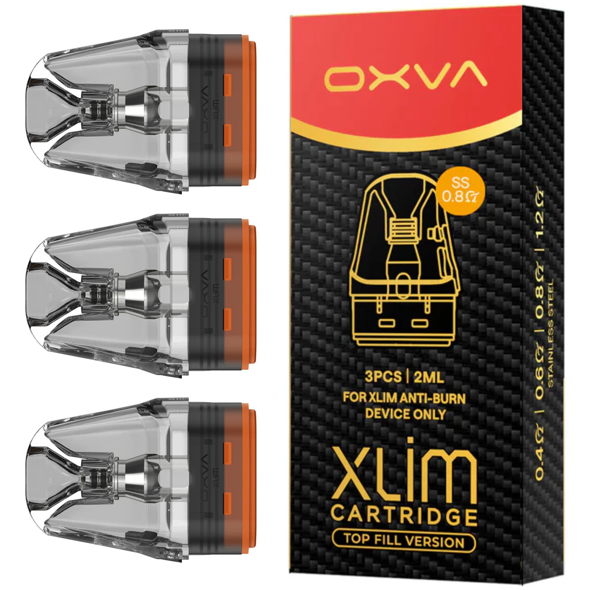 oxva ss pods OXVA XLIM Top Fill SS Replacement Pods – 3-Pack
