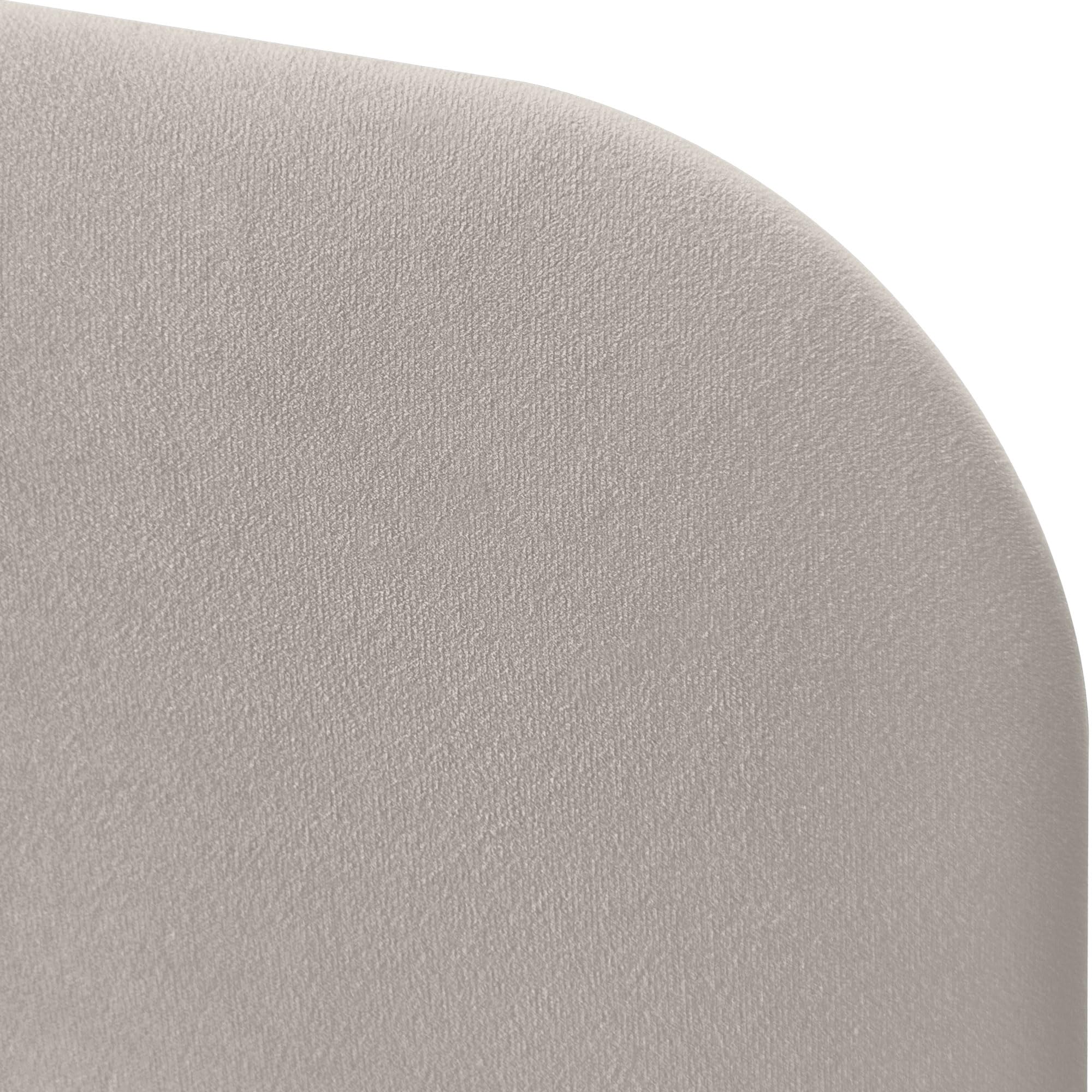 DHOME Cabecero Tapizado Liso Redondeado Terciopelo para Pared Acústicos Cabeceros Absorbentes Cabezal Cama Dormitorio (Beige, 220cm Dual)