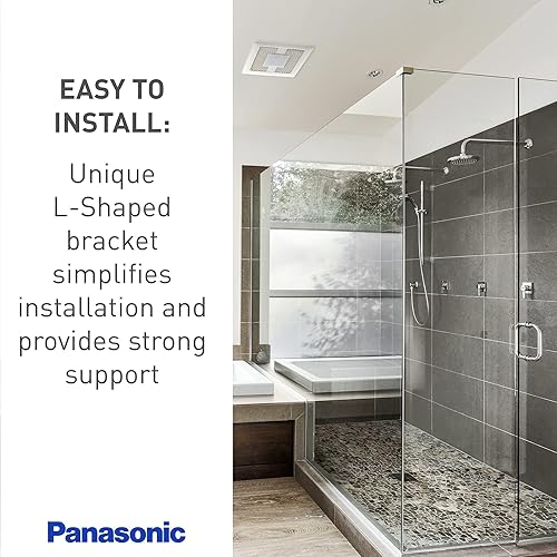 Miniatura 4 de Panasonic WhisperValue FV-0810VSSL1 - Extractor de baño de doble velocidad para montaje en techo/pared con luz LED, 30 a 100 CFM
