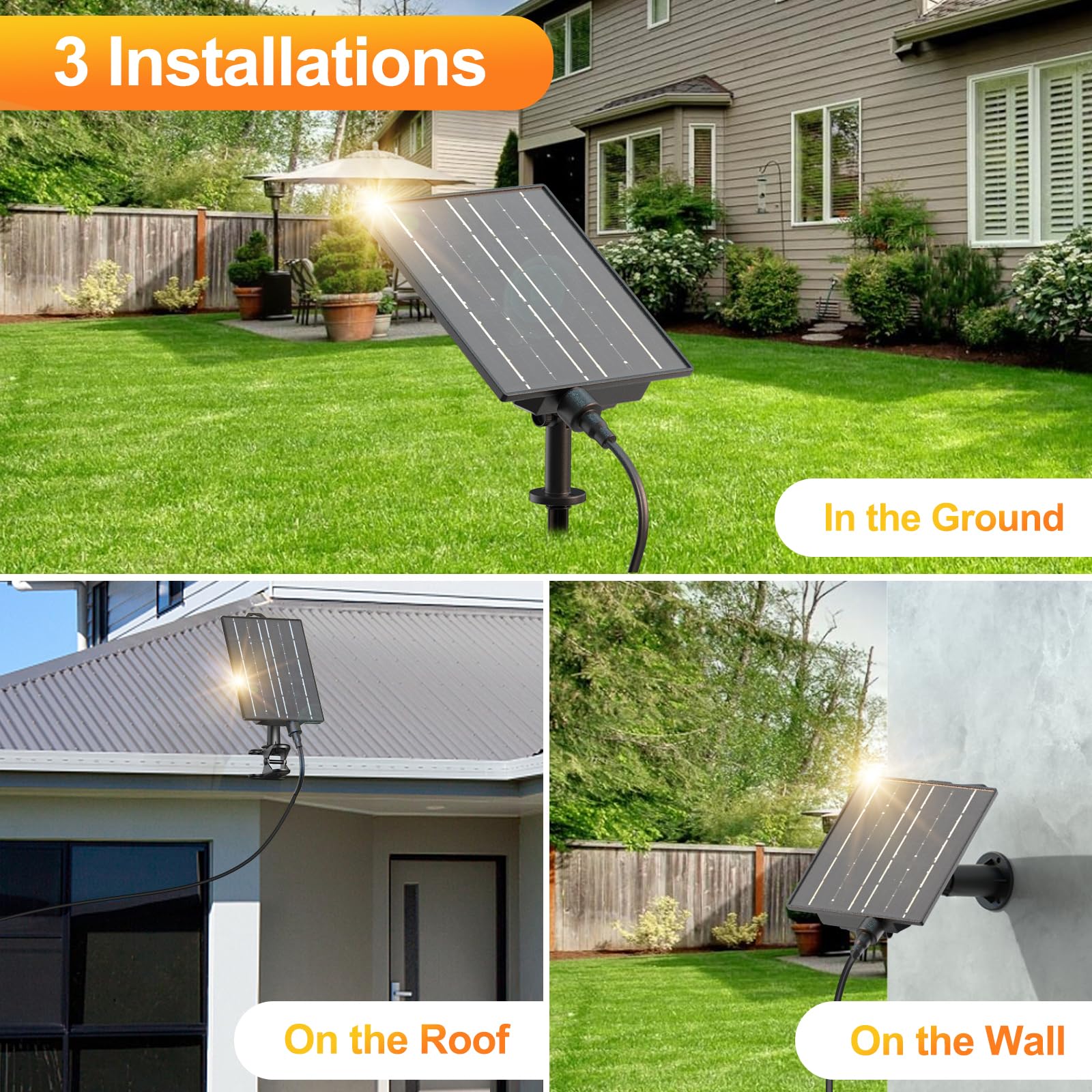 Quntis Guirlande Lumineuse Extérieure Solaire 12M 15+1 LED 8 Modes IP44 Blanc Chaud