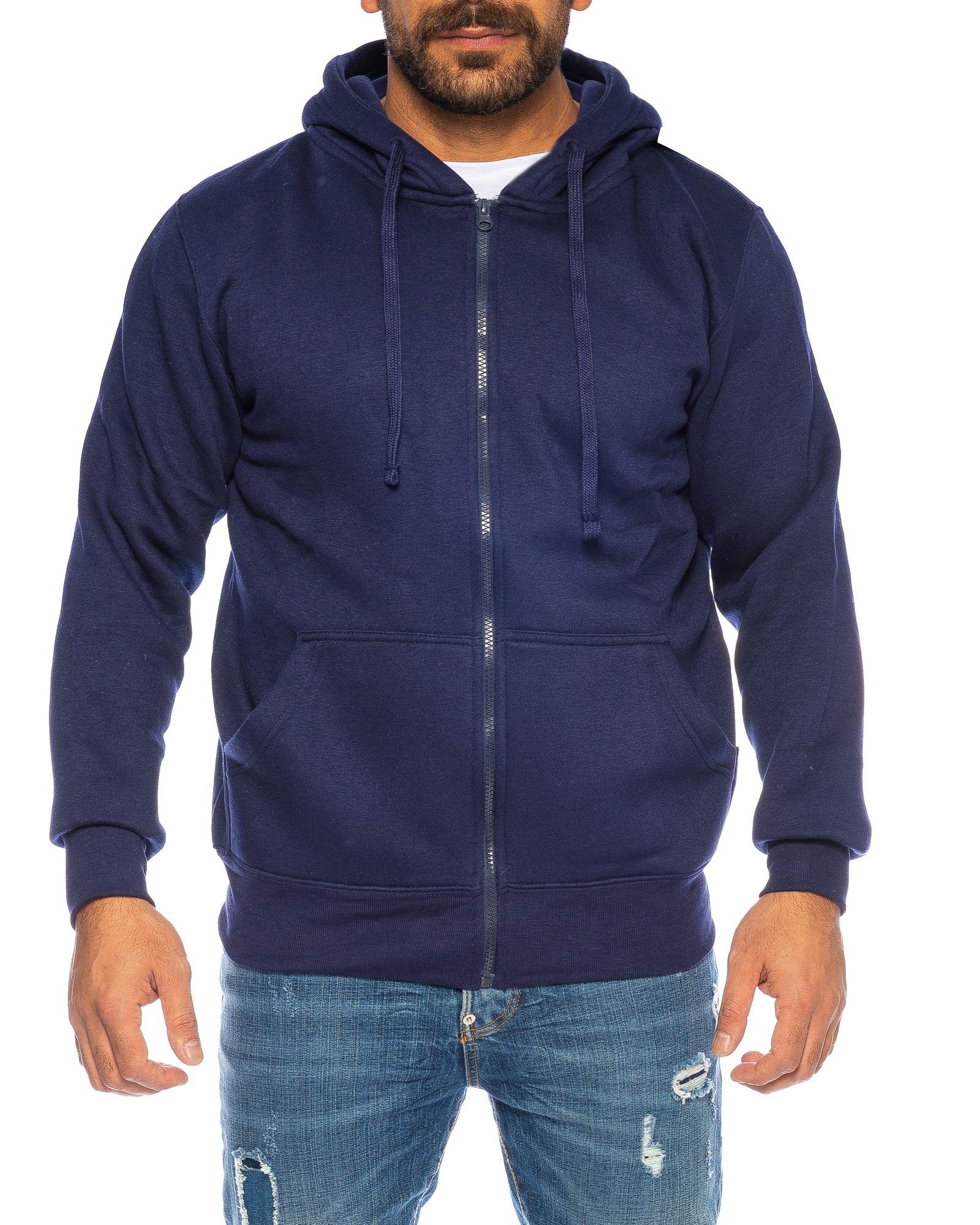 Raff & Taff Basic Veste à capuche sobre pour homme Taille max. 6XL