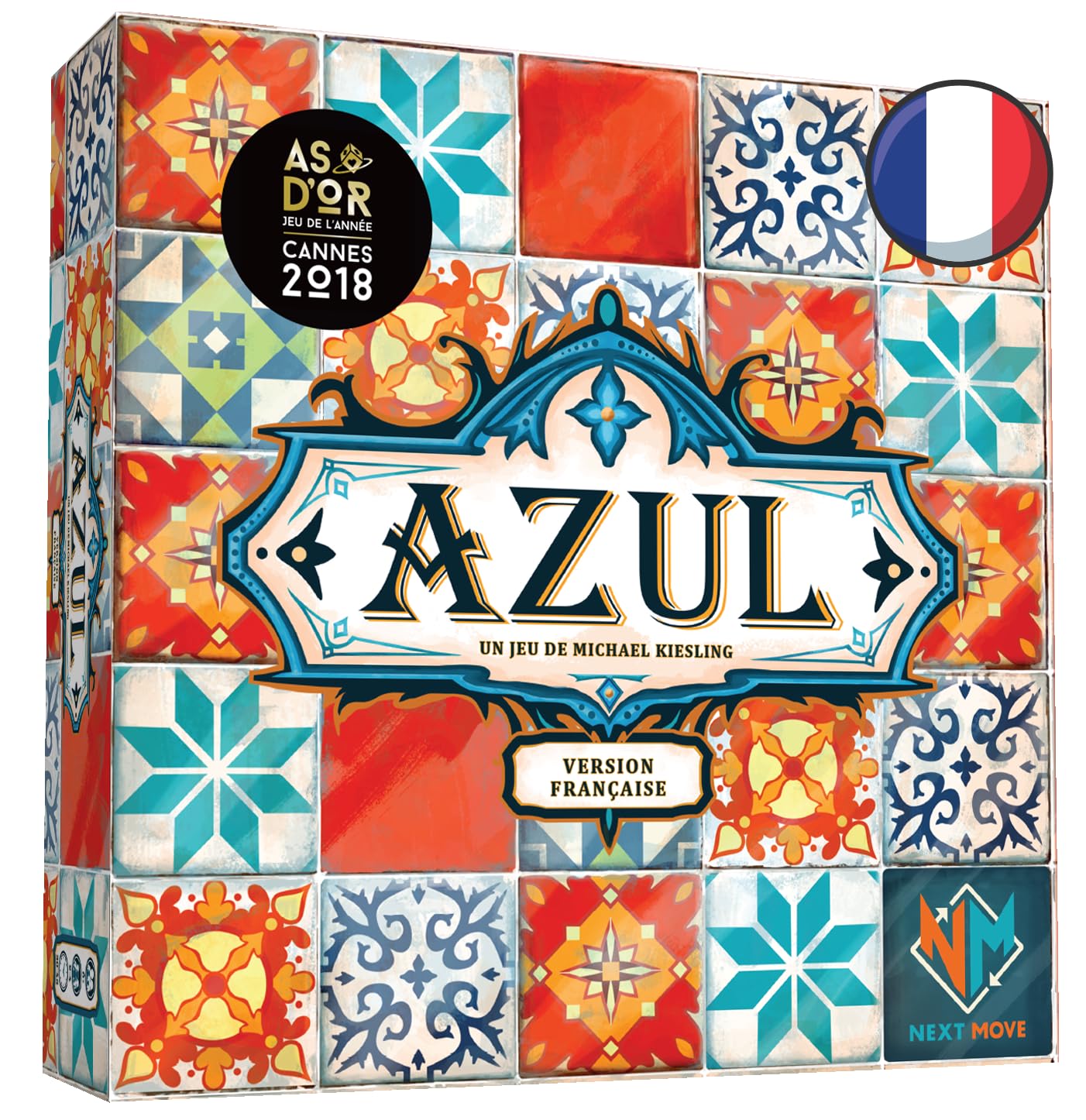 Plan B Games - Azul - Unbox Now - nagrodzony złotem 2018 - gra planszowa dla dzieci w wieku od 8 lat - 2 do 4 graczy - 30-45 min - Oryginalna gra strategiczna - wersja francuska