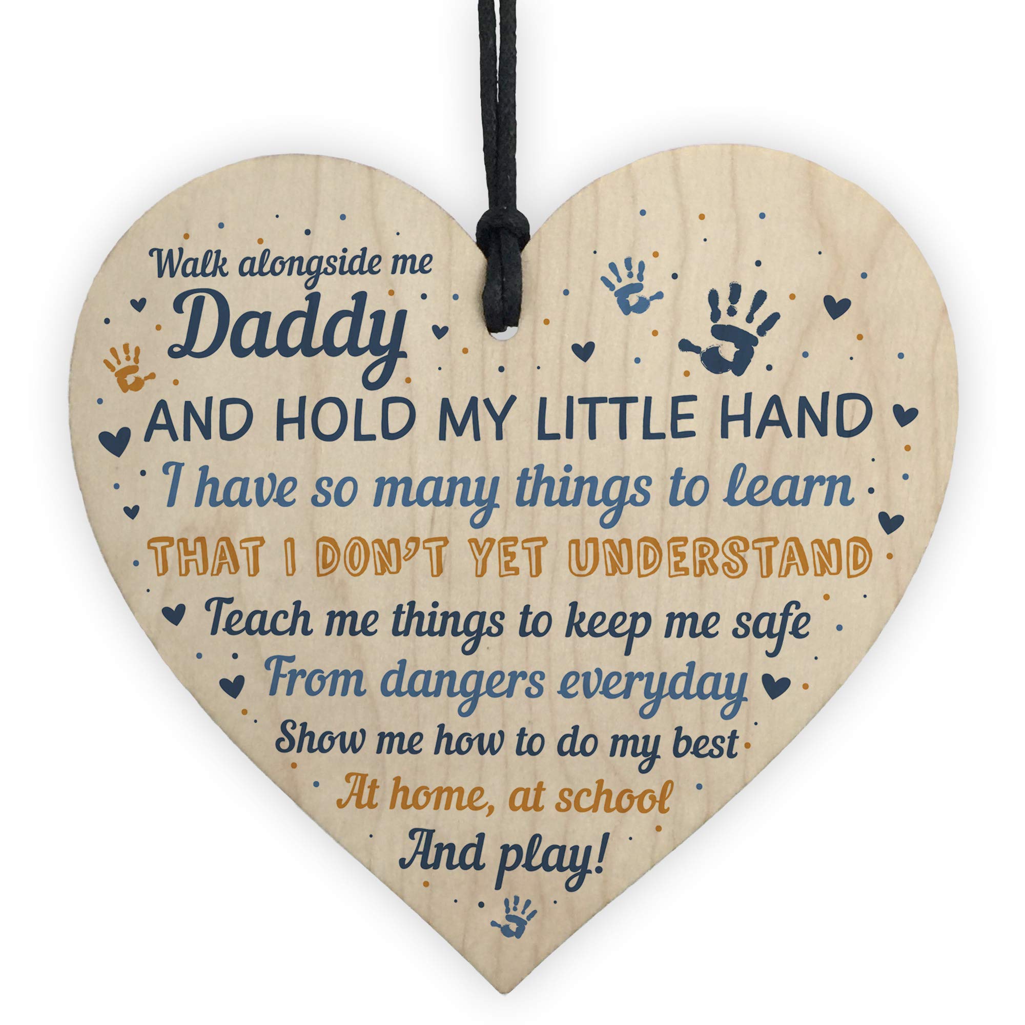 Red Ocean Daddy To Be Cards From Bump Wooden Heart New Baby Plaque
