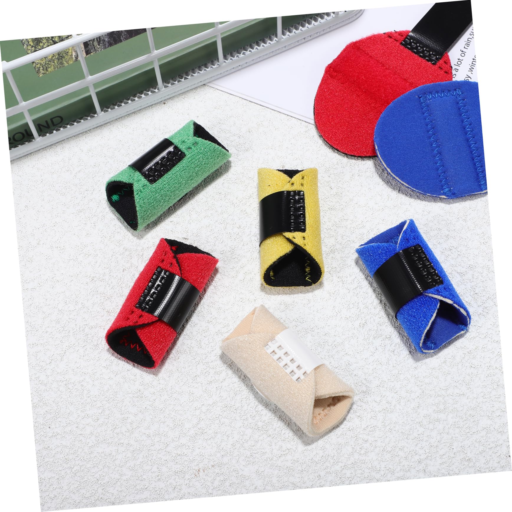 KOMBIUDA 10Pcs Finger Stabilizers Finger Support Braces Bright Colors for Relief and Immobilization for Various Finger and Emergency Use