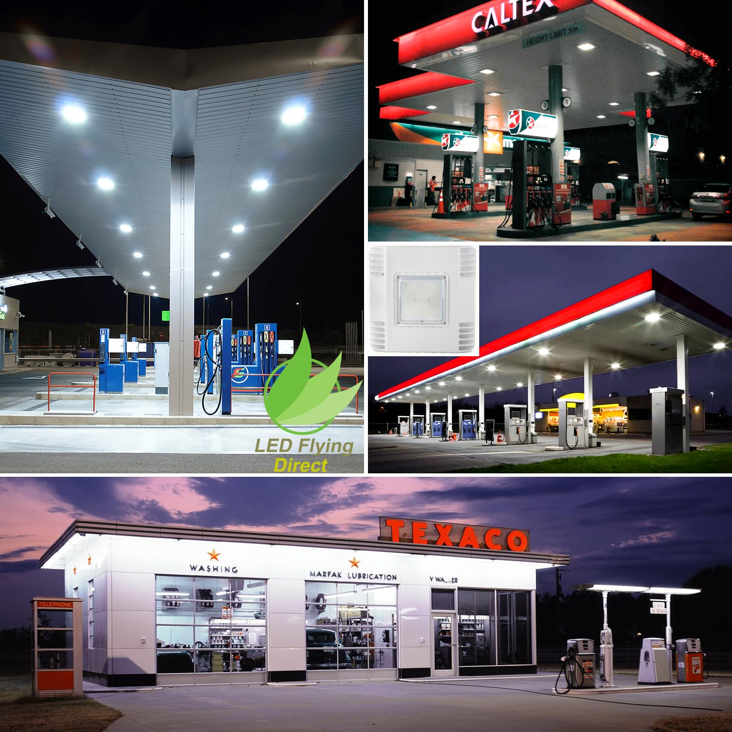 150W LED Canopy Gas Station Light 21000LM 5700K Cool White Surface Mount LED Carport Ceiling Light Commercial Canopy — view 9