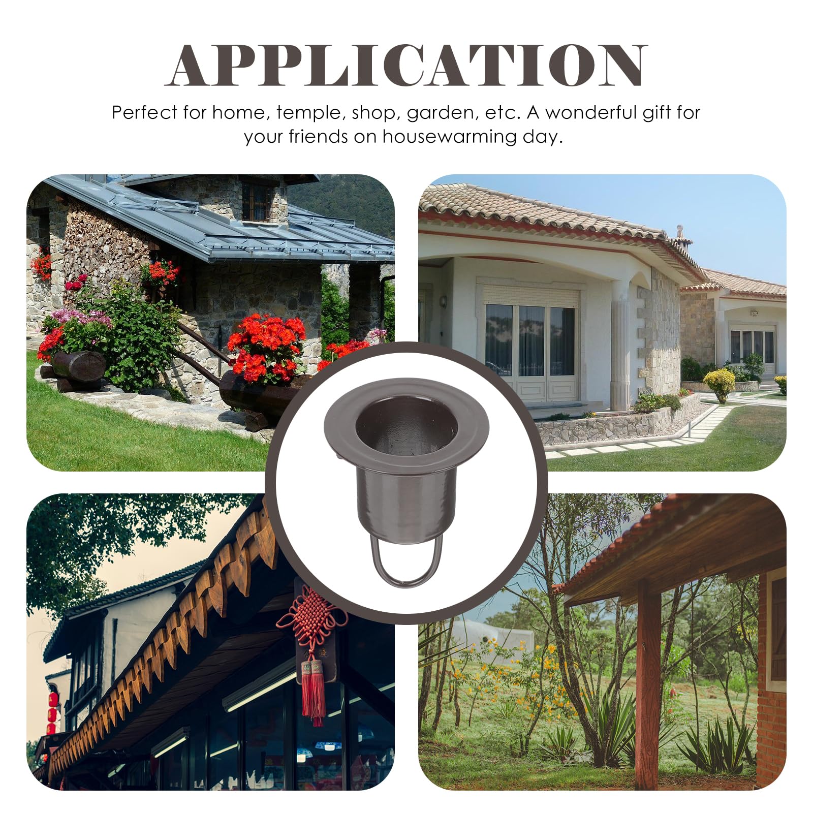 1juego Adaptador De Cadena De Lluvia De Aluminio para Canalón Accesorio Decorativo Y Funcional para Jardines Y Hogares