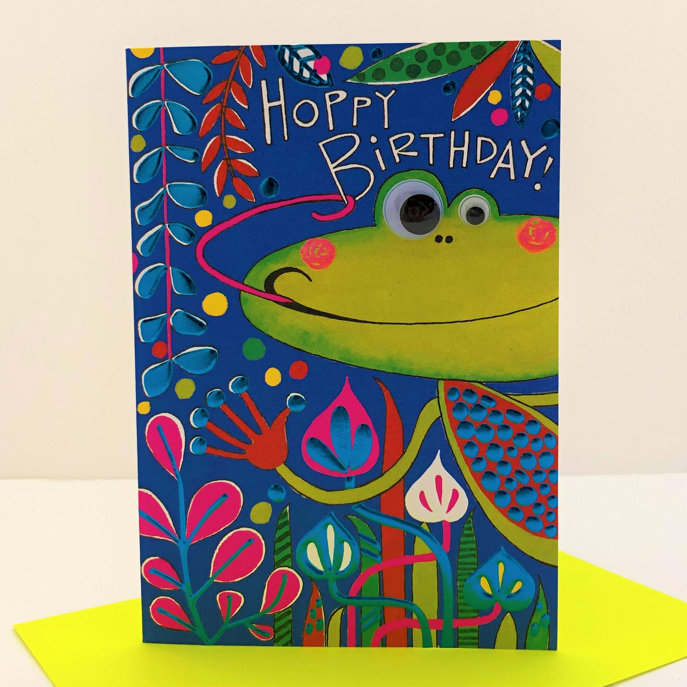 Rachel Ellen Hoppy Birthday frog card