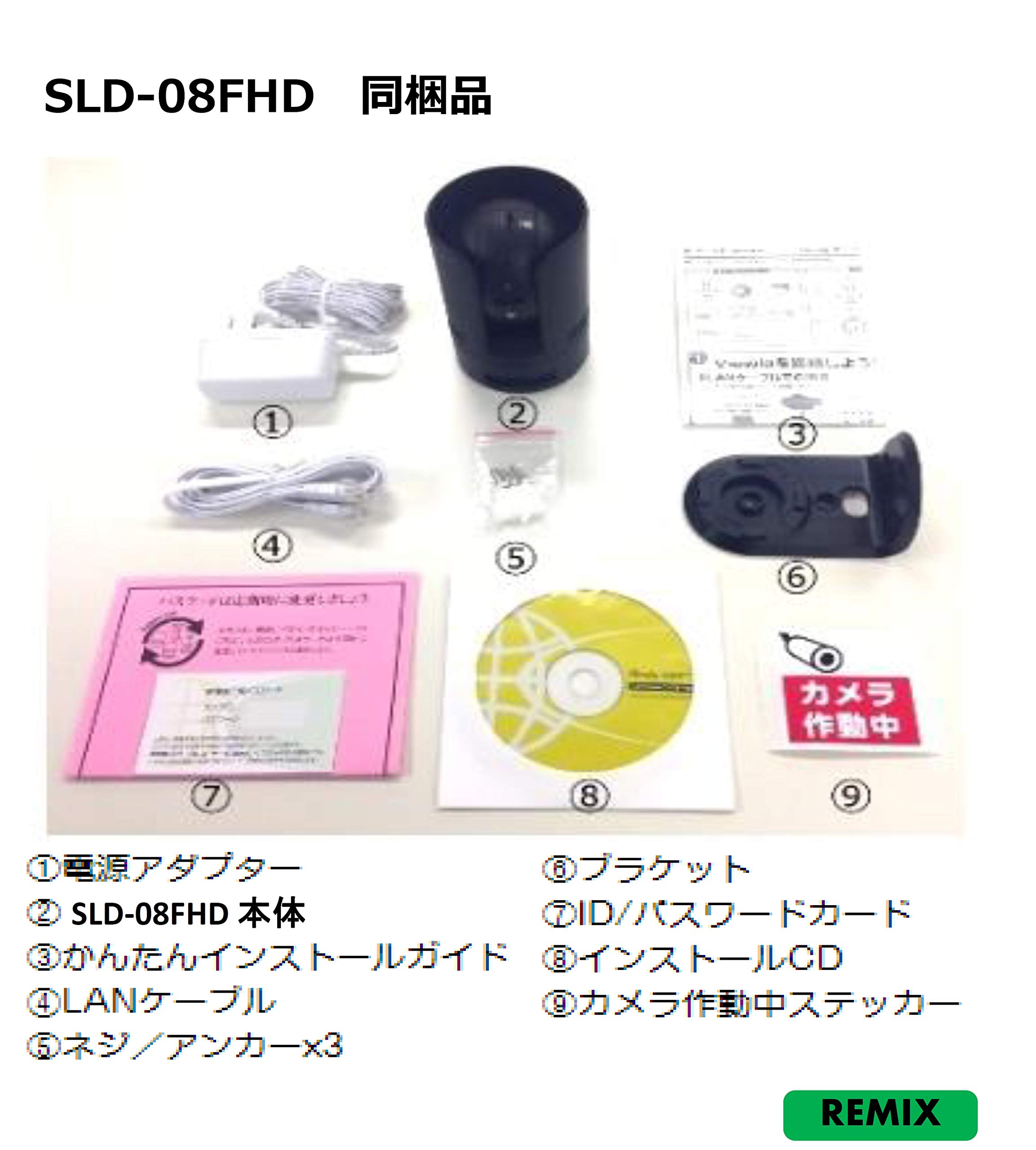 Amazon.co.jp: 【SLD-08FHD 1台】200万画素 オールインワン IP  