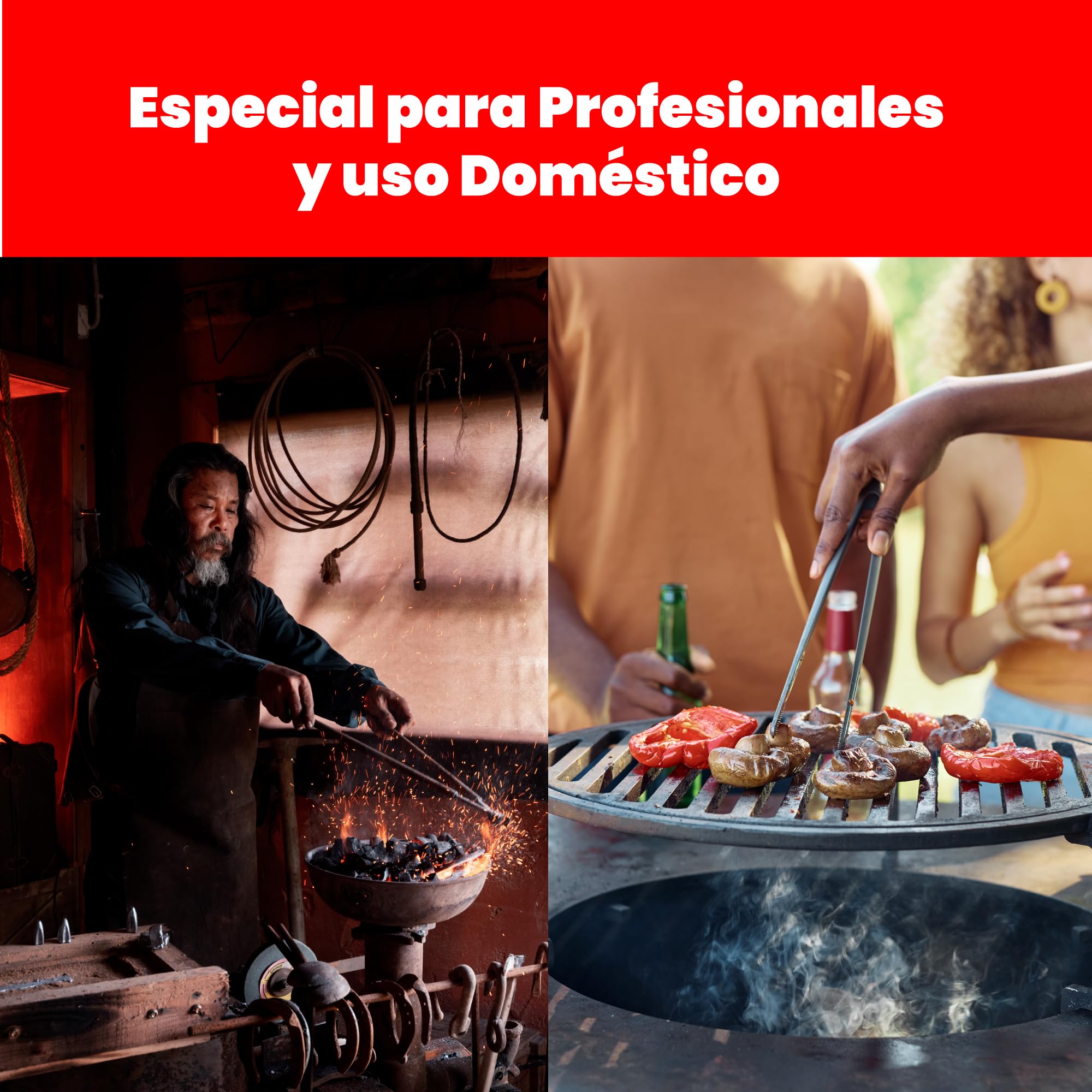 Palet Carbón Vegetal Encina 100 Natural Grueso Profesional 30 Sacos 20kg Hostelería Aroma Sabor Carnes Pescados Combustión Lenta Sin Humo Alta Temperatura Cocina Exterior Parrilla Gourmet