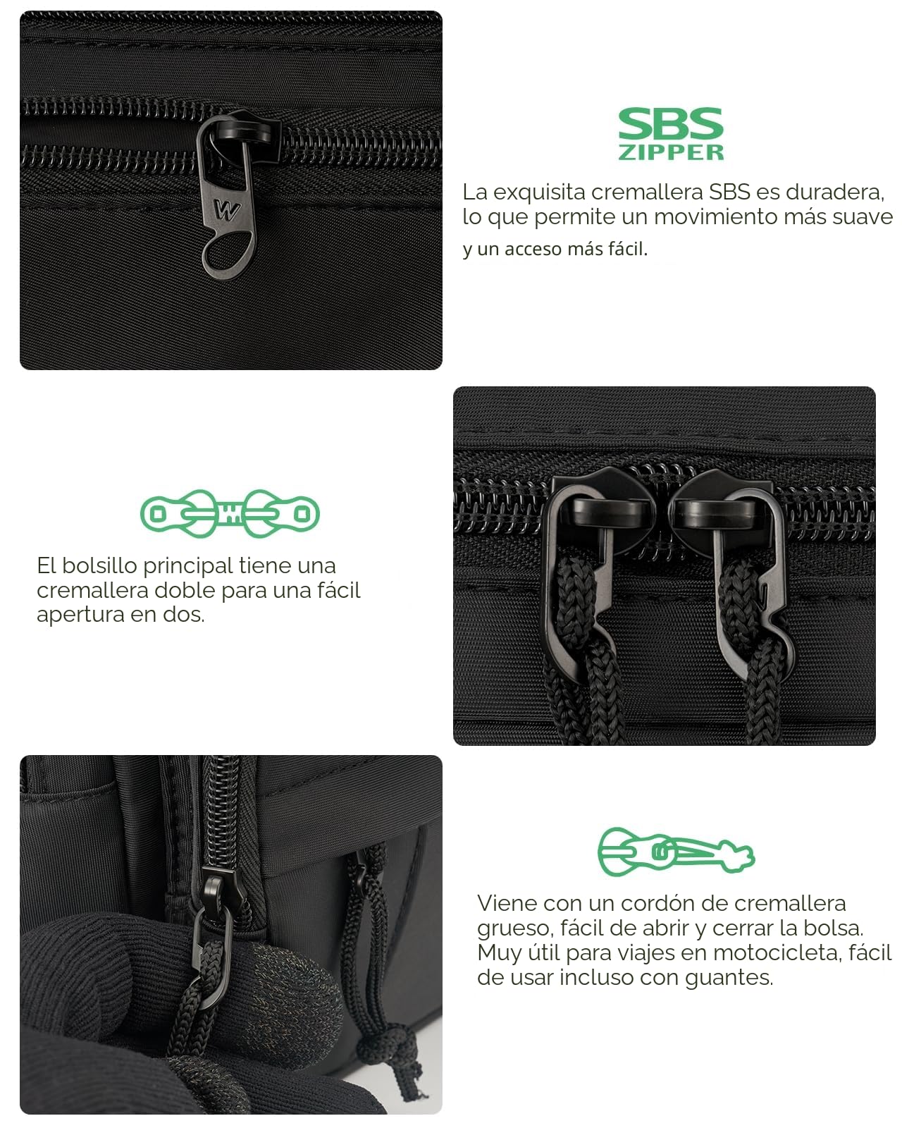Waterfly Riñonera Grande para Hombre y Mujer, Bolsa de Cinturón con 4 Bolsillos con Cremallera y Cinturón Ajustable para Actividades al Aire Libre, Viajes, Uso Casual y Senderismo