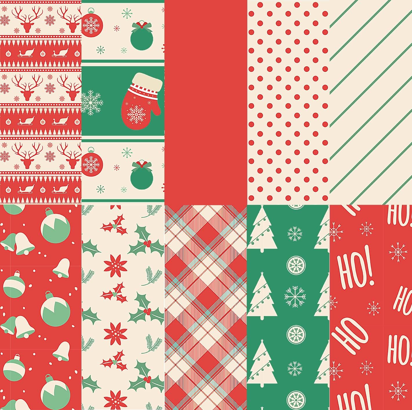 120 Sheets Christmas Tissue Paper, Assorted Holiday Wrapping Paper for Gift Boxes Wrapping and Christmas Party Decorations, 20" x 20"