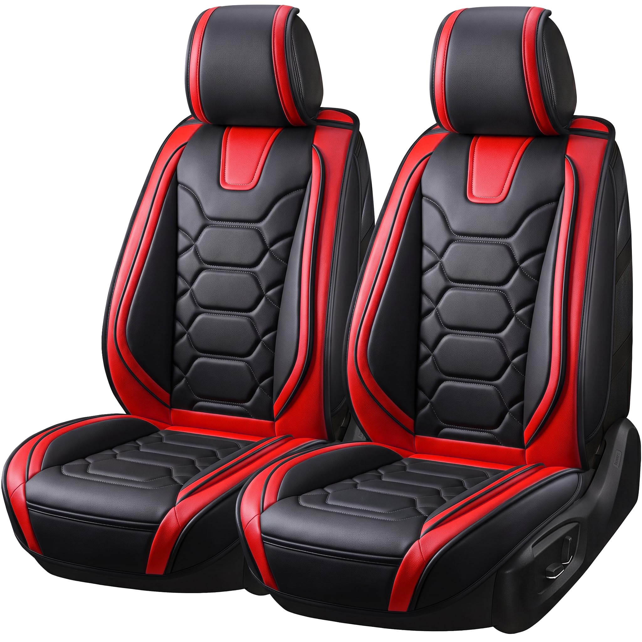 OASIS AUTO Car Seat Covers Full Set, Waterproof Faux Leather Seat Covers for Cars Universal Fit for SUV, Truck, Sedan, Black Premium Car Seat Protector with Front & Back Cushions — Amazon image 21