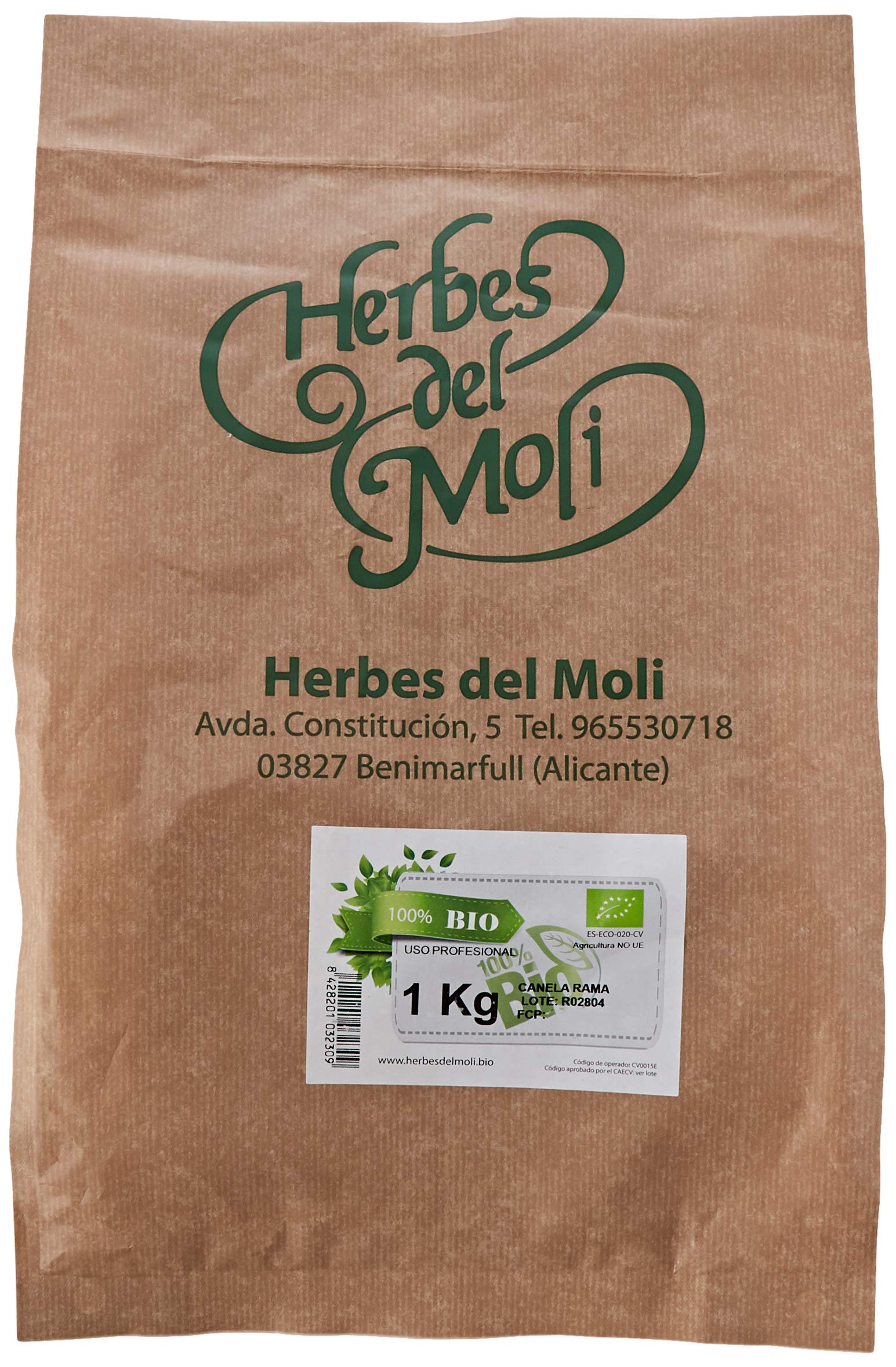 Canela en rama bio 1kg Herbes del Moli