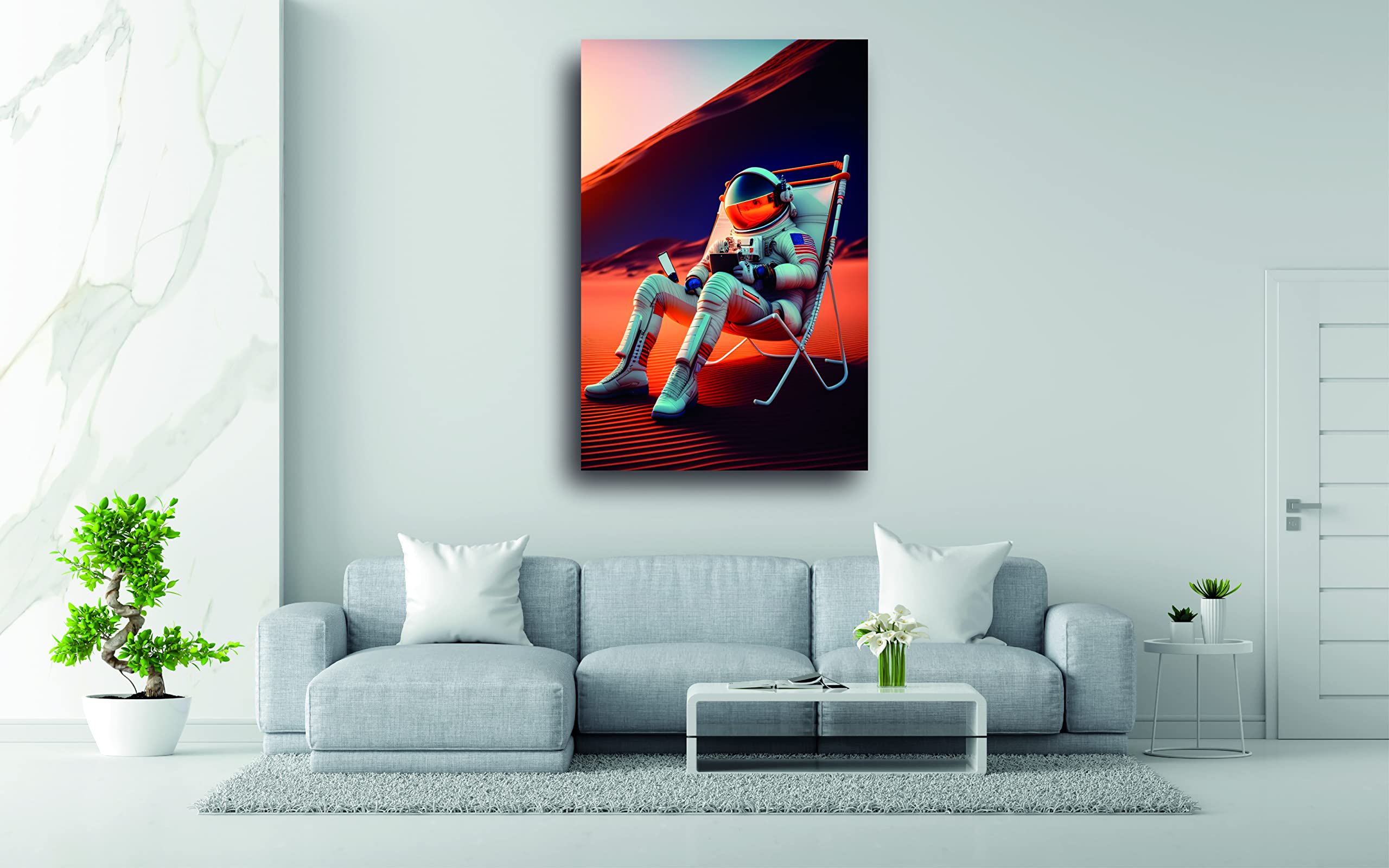 Impression sur toile de haute qualité astronaute tableau moderne - 8
