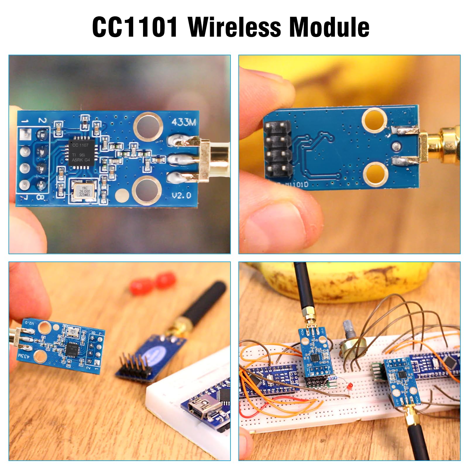 Lora Antenna CC1101 Wireless Module With SMA Antenna Wireless ...