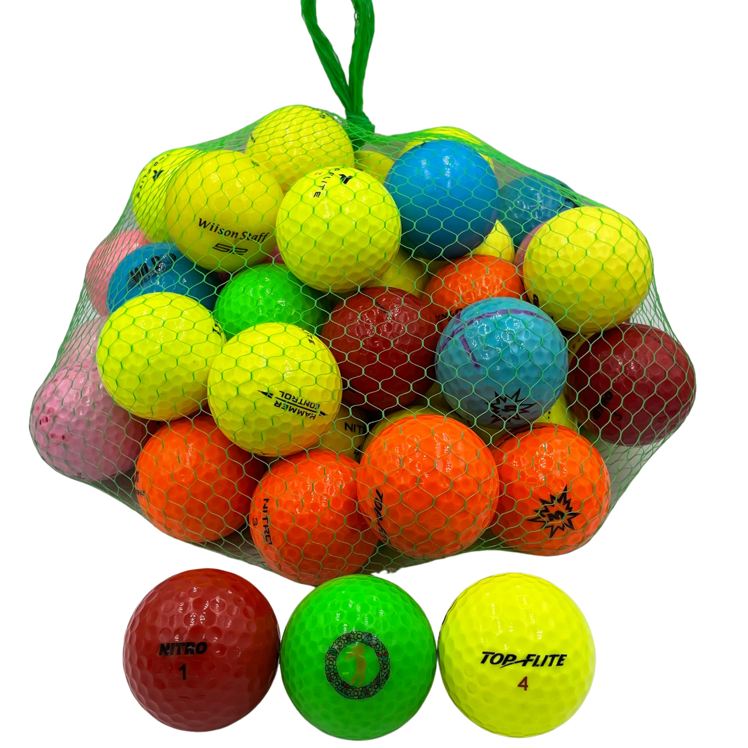 Golf Ball Planet 50 Pack Used Golf Balls Mix Colors (Mix Color 4A / Near Mint)