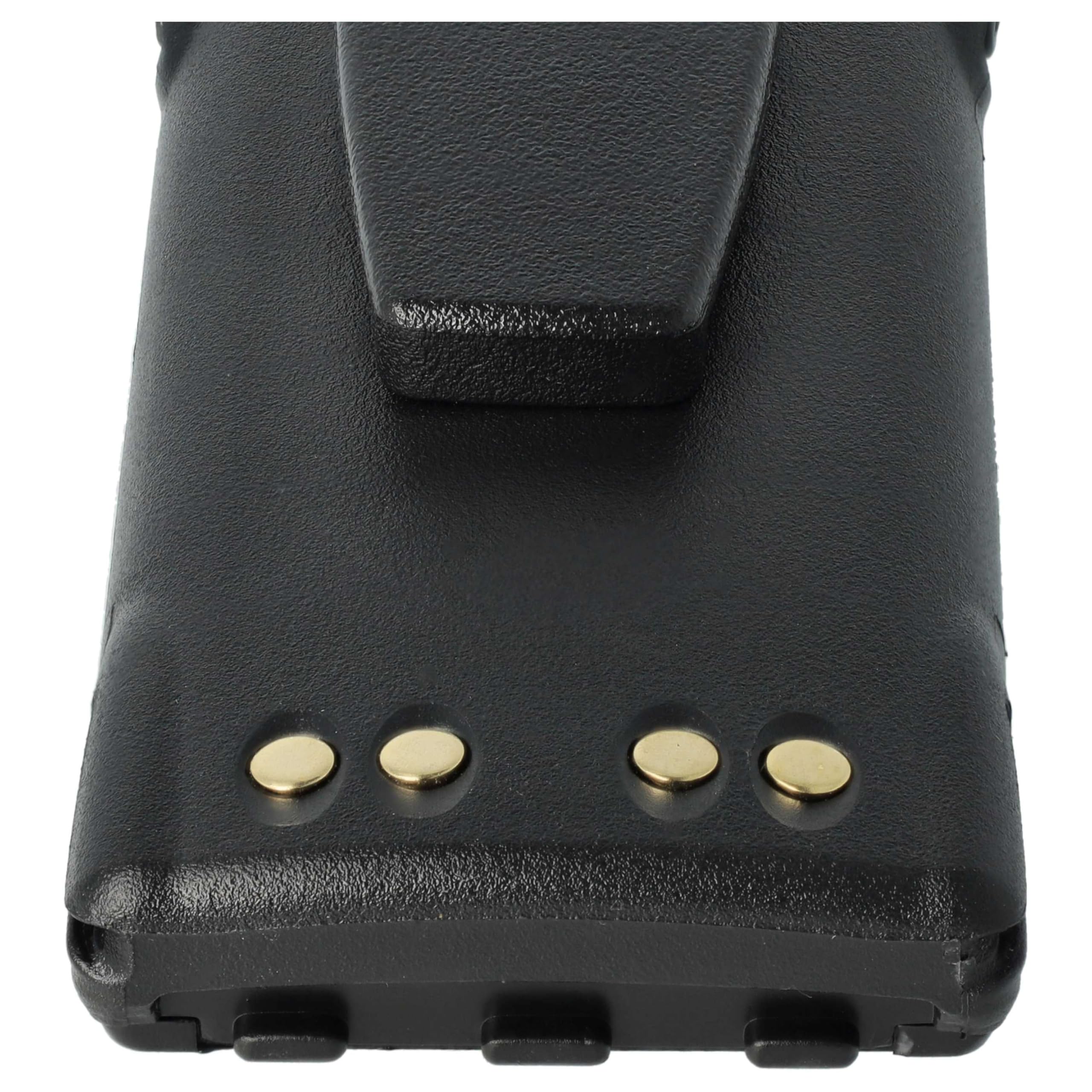 vhbw 2x batteria compatibile con Motorola GP339, GP540, GP340, GP360, GP380 radio (1800mAh, 7,2V, Li-Ion) + clip