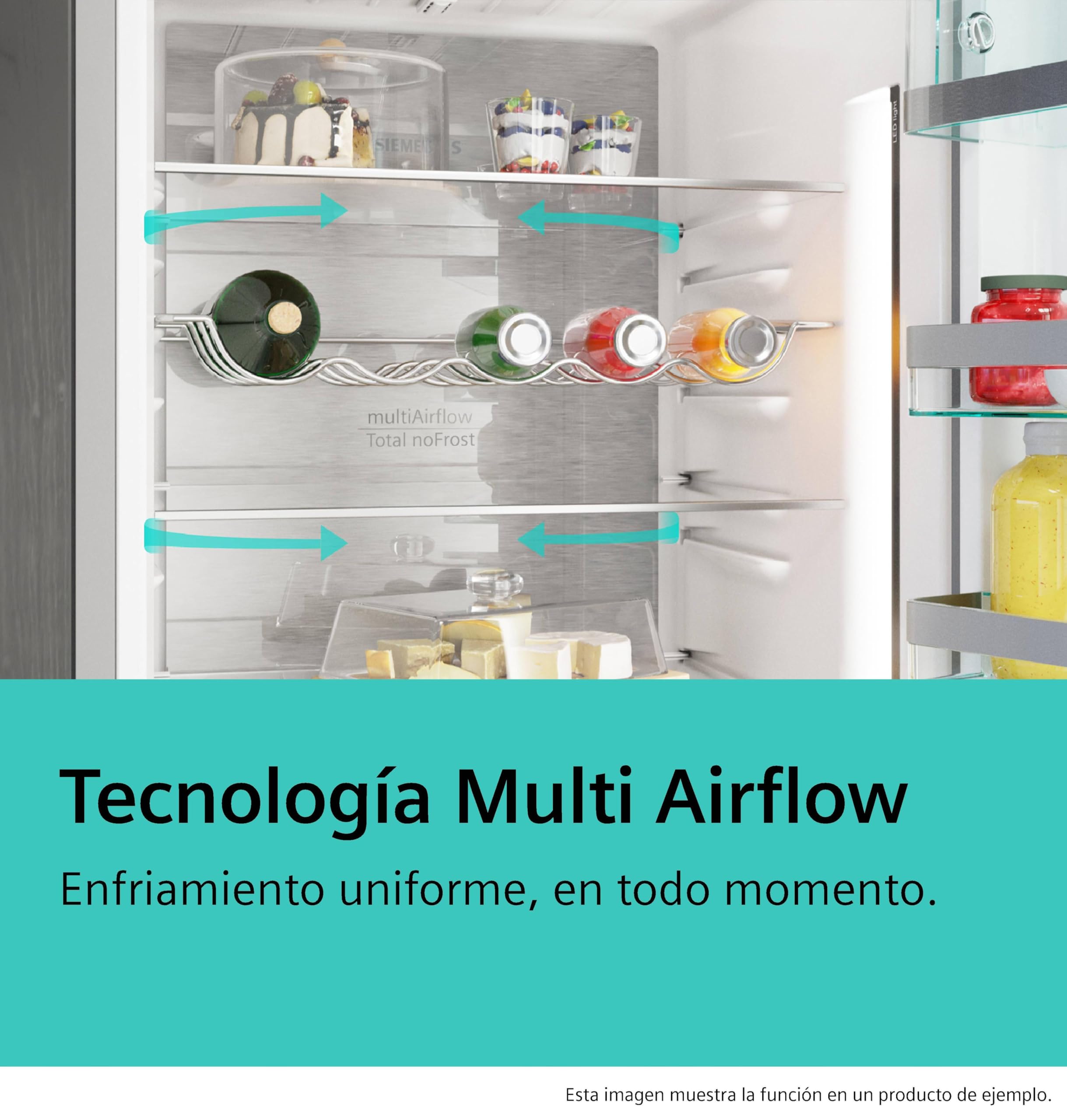 SIEMENS - Frigorífico combinado, iQ300, total noFrost, cajones hyperFresh, acero antihuellas, KG39NVIDG