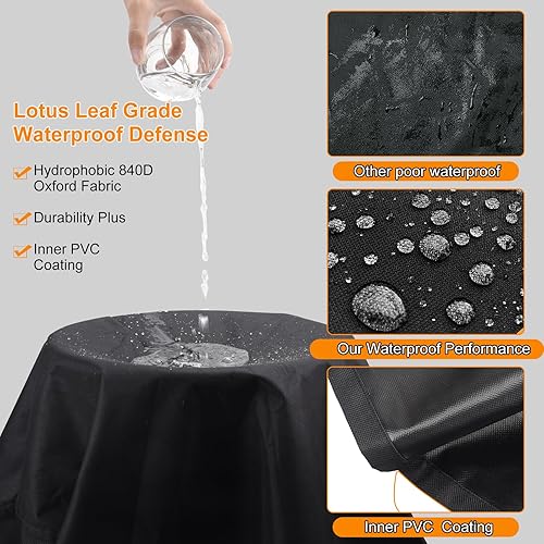 Miniatura 10 de Cubierta de parrilla 600D resistente para Blackstone de 22 pulgadas y 17 pulgadas con capucha y soporte, cubierta de parrilla de gas para barbacoa,