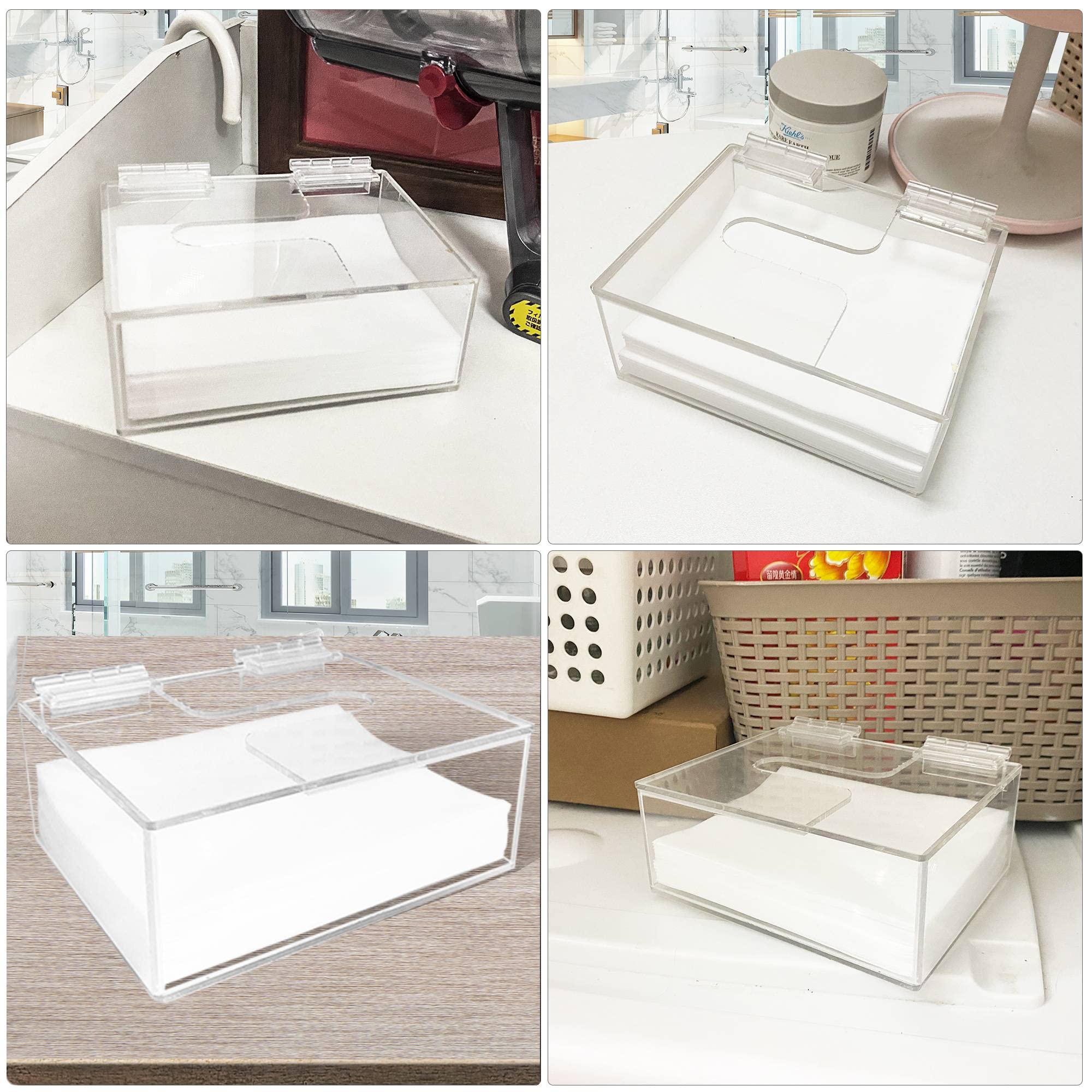 Earth Breeze - Organizador de hojas de detergente para lavandería, dispensador de acrílico transparente con tapa para lavandería 5