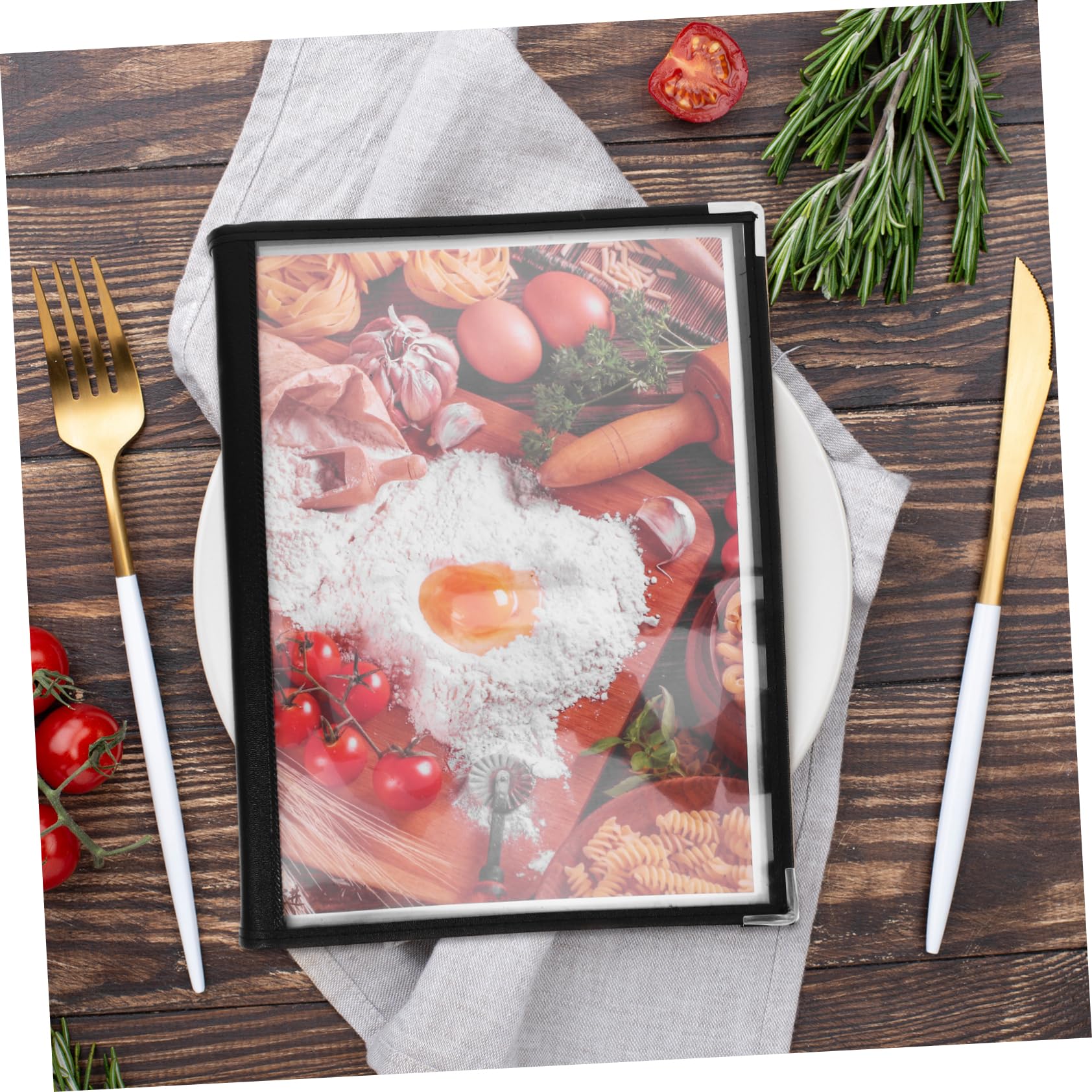 Porta Menù in Pvc Trasparente con Lati per Ristoranti e Bar Forniture per Ristoranti Copertina Trasparente per Libri Porta da Vino Cartellina per Libri da Ristorante