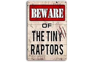 Tiny Raptors Chicken Signs, Home, Kitchen, Outdoor Decor