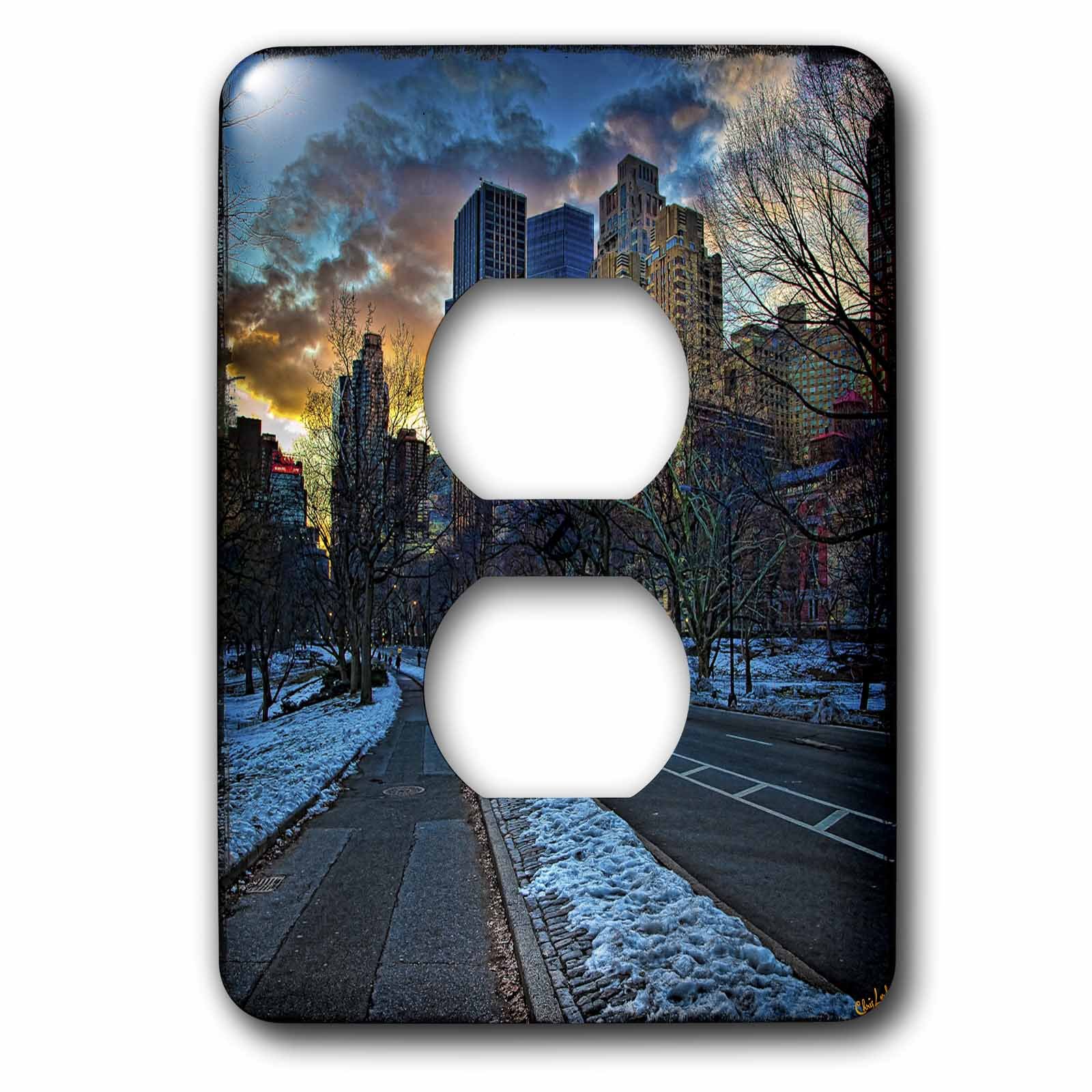 Plaque de finition 2 prises de courant 3dRose lsp_55974_6 Central Park