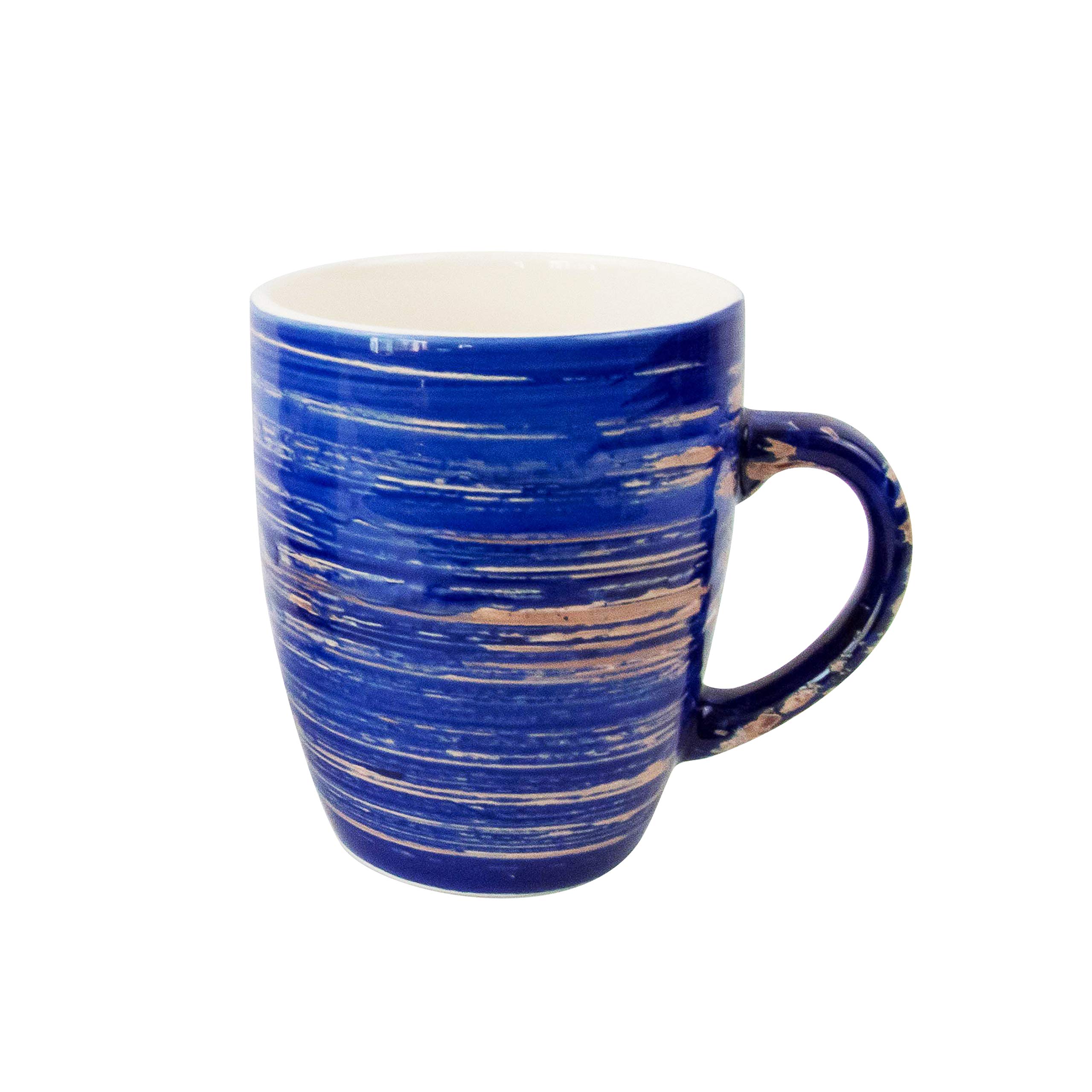 RAJ STONEWARE 12 OUNCE MUG- BLUE, 10.5 cm, RS0005-B, Coffee Glass , Clear Espresso Cups , Glass Cappuccino Cups , Tea Cups , Latte Cups