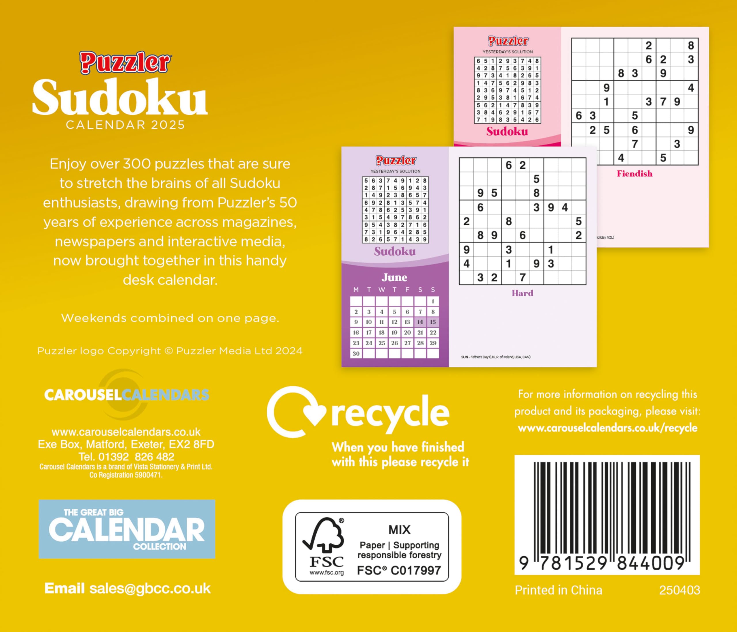 2025 Sudoku Puzzler Box