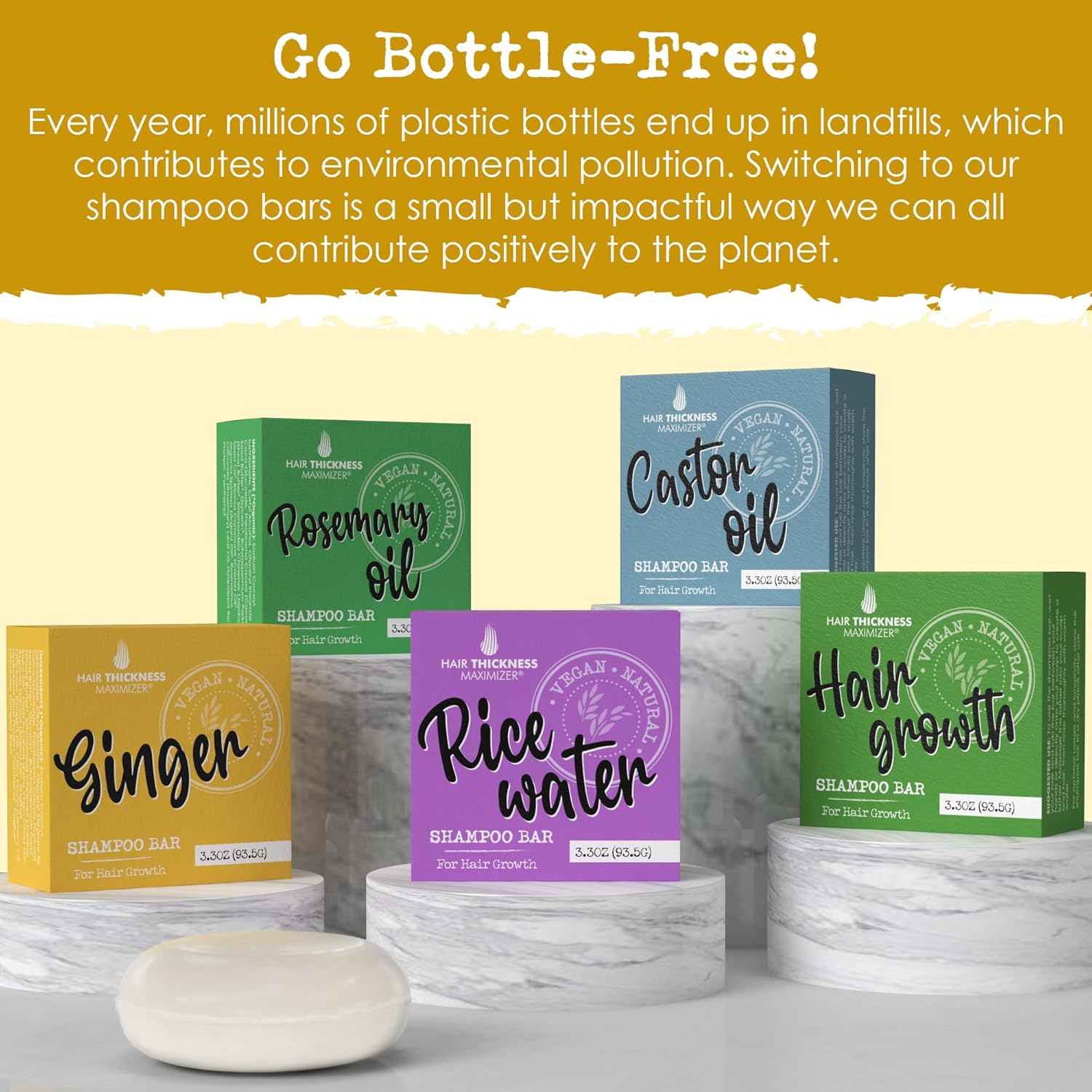 Ginger Shampoo Bar for Hair Growth, Strengthening. Ginger Oil, Rice Protein, Organic Shea Butter. Eco Friendly, Vegan. Color Safe, pH Balanced. No Harsh Chemicals. Higher Concentration vs. Liquid - Image 6