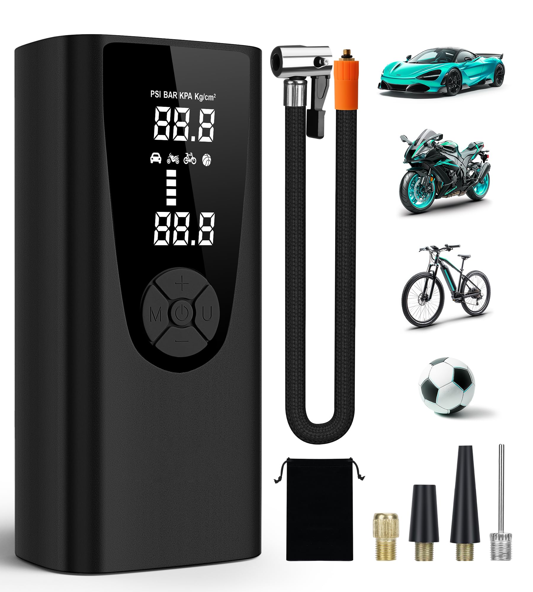 Compresseur d'air portable pour pneus de voiture 180 psi