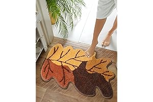 DEXDE Fall Bathroom Rugs- Maple Leaf Bath Mat