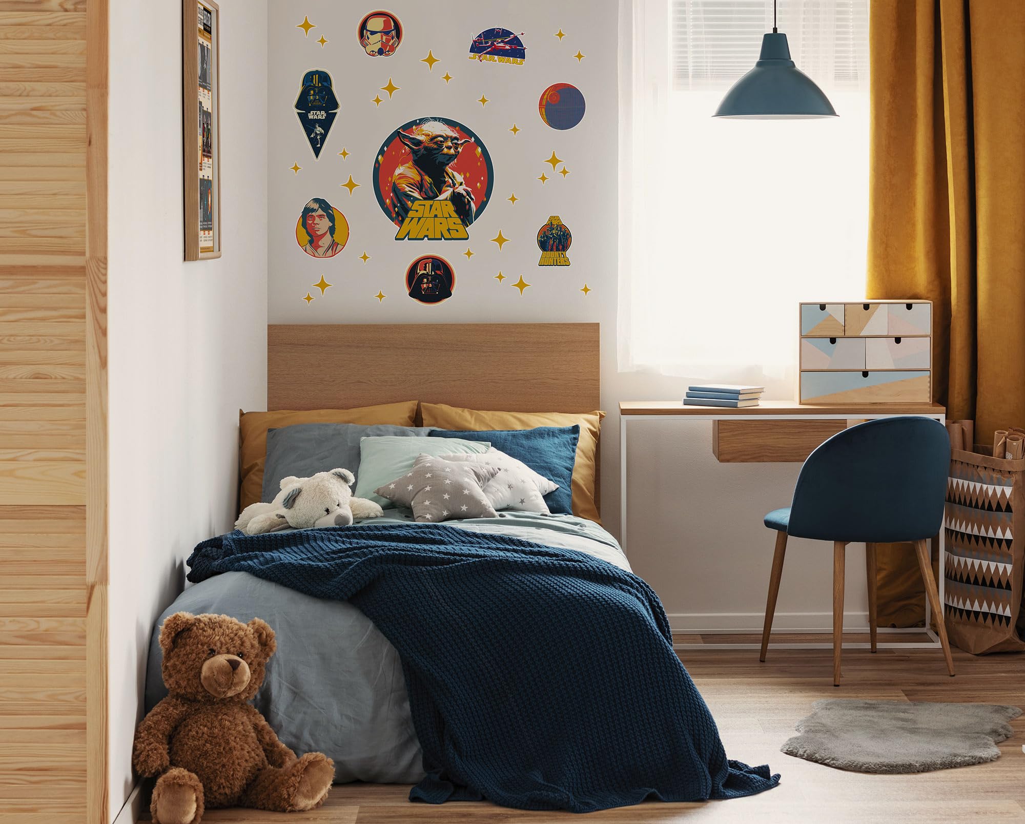 Komar Wall Sticker Star Wars Bounty Hunters Size 50 x 70 cm Wall Sticker Children's Room Wall Decoration